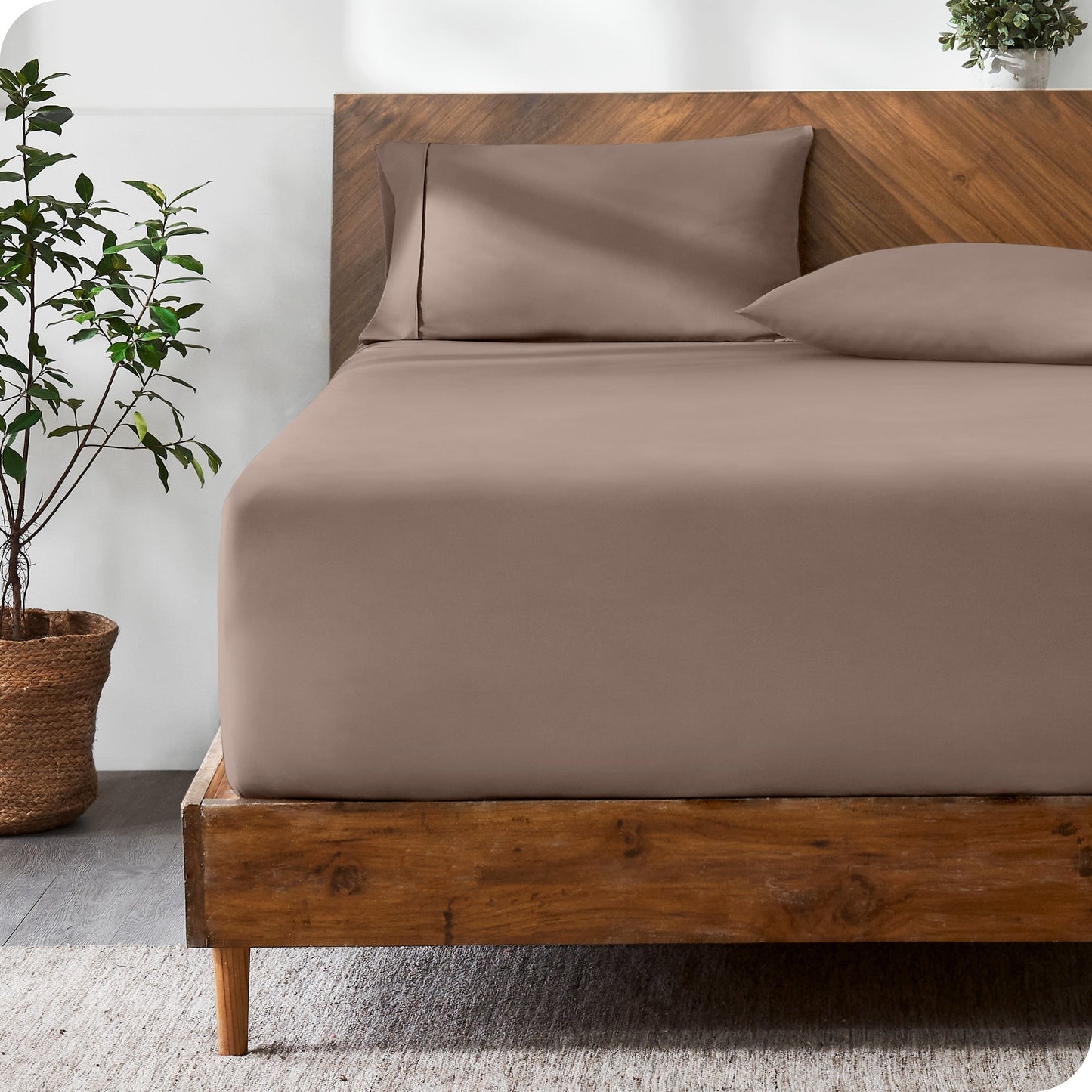 Bare Home Ultra-Soft Microfiber 22 Inch Extra Deep Pocket Fitted Sheet