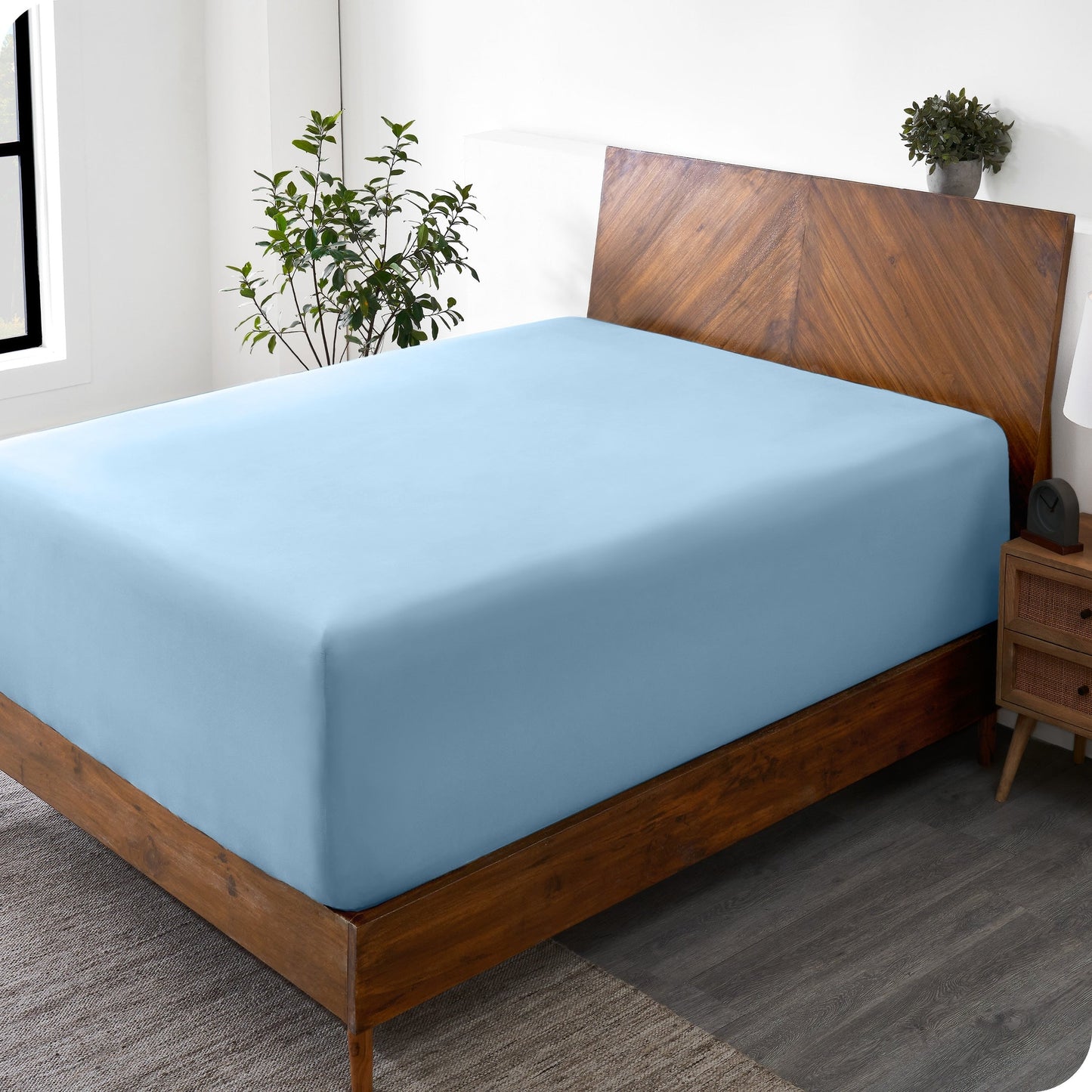Bare Home Ultra-Soft Microfiber 22 Inch Extra Deep Pocket Fitted Sheet