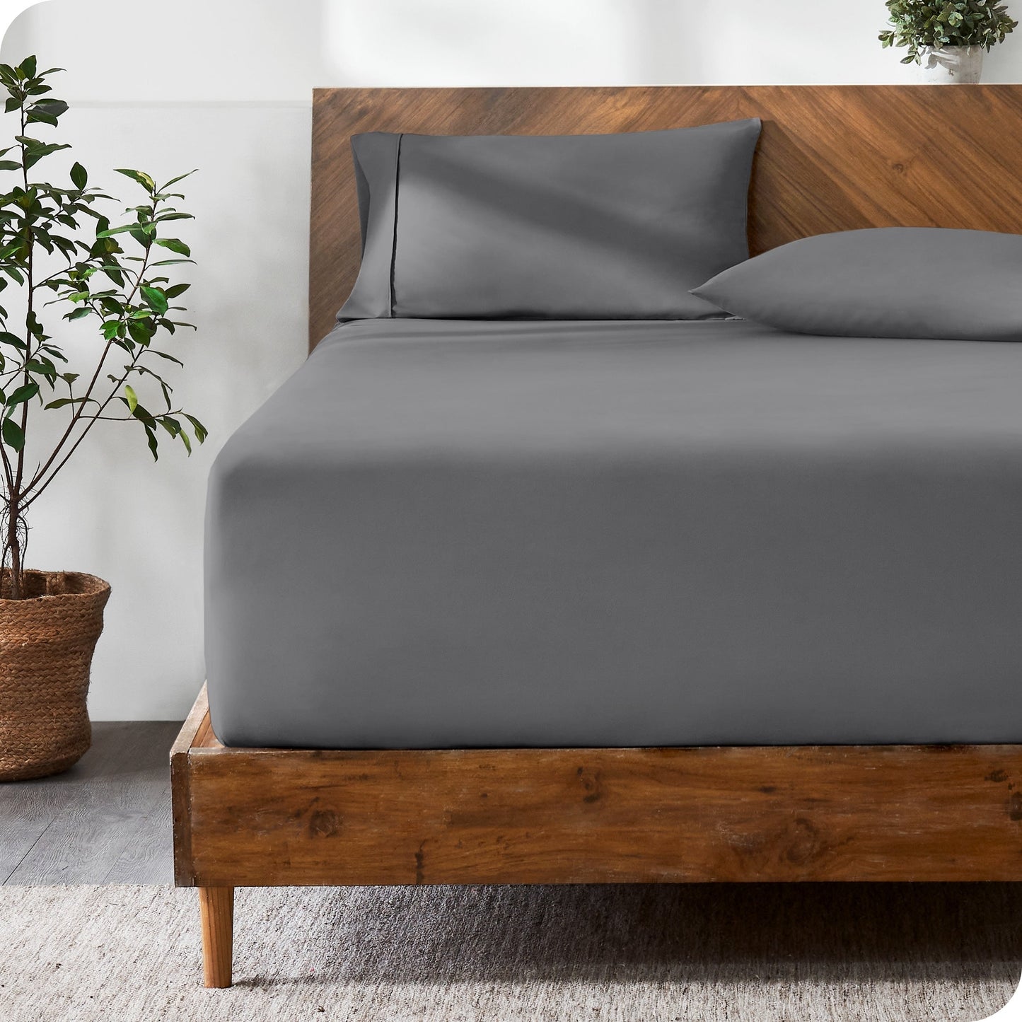 Bare Home Ultra-Soft Microfiber 22 Inch Extra Deep Pocket Fitted Sheet