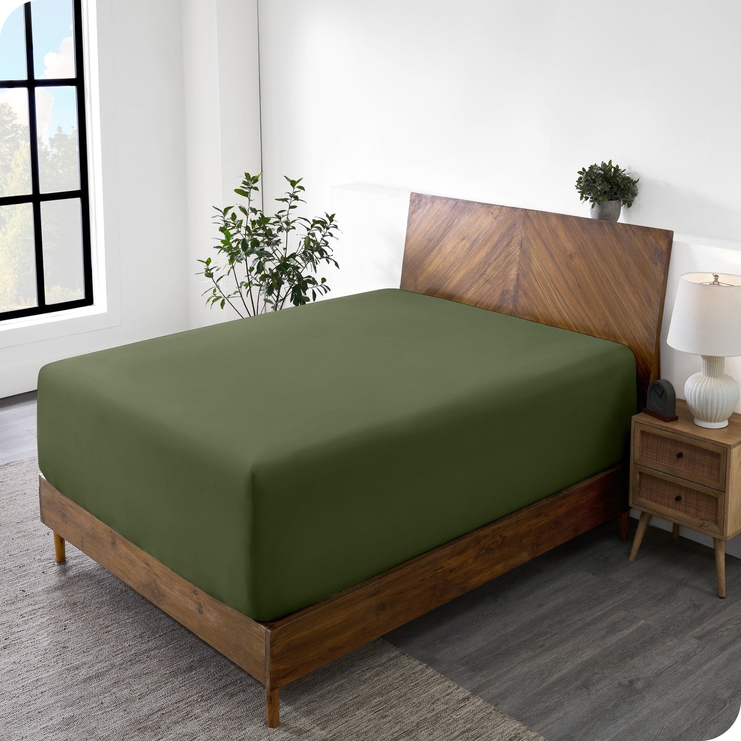 Bare Home Ultra-Soft Microfiber 22 Inch Extra Deep Pocket Fitted Sheet