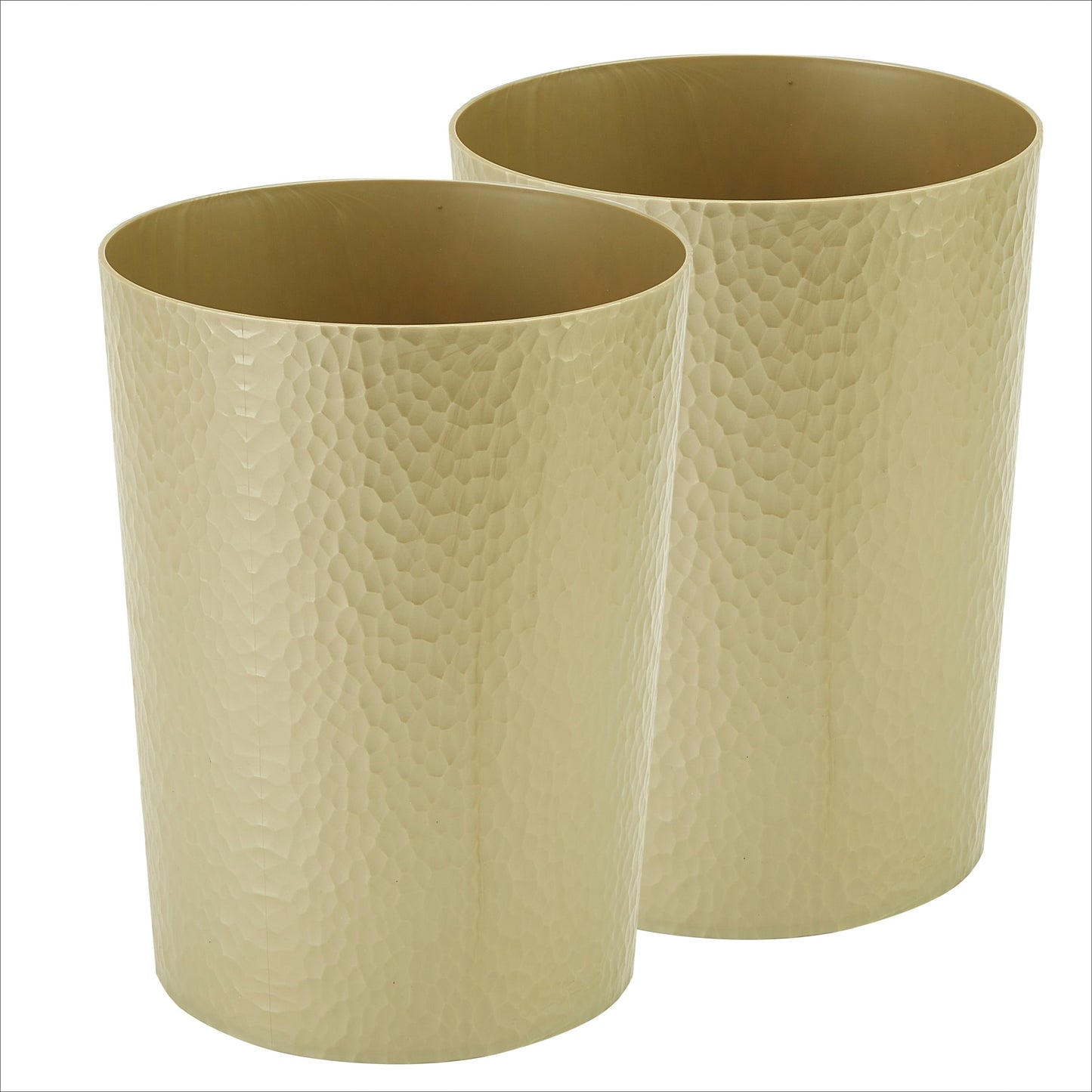 Bath Bliss Hammered Textured Trash Can