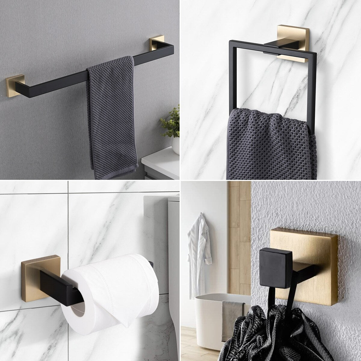 Bathlet 5-Piece Bath Hardware Set in Stainless Steel