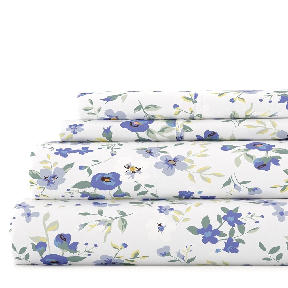 Becky Cameron Double Brushed Printed 4pc Deep Pocket Bedsheet Sets