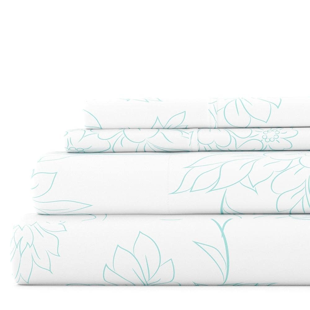 Becky Cameron Double Brushed Printed 4pc Deep Pocket Bedsheet Sets