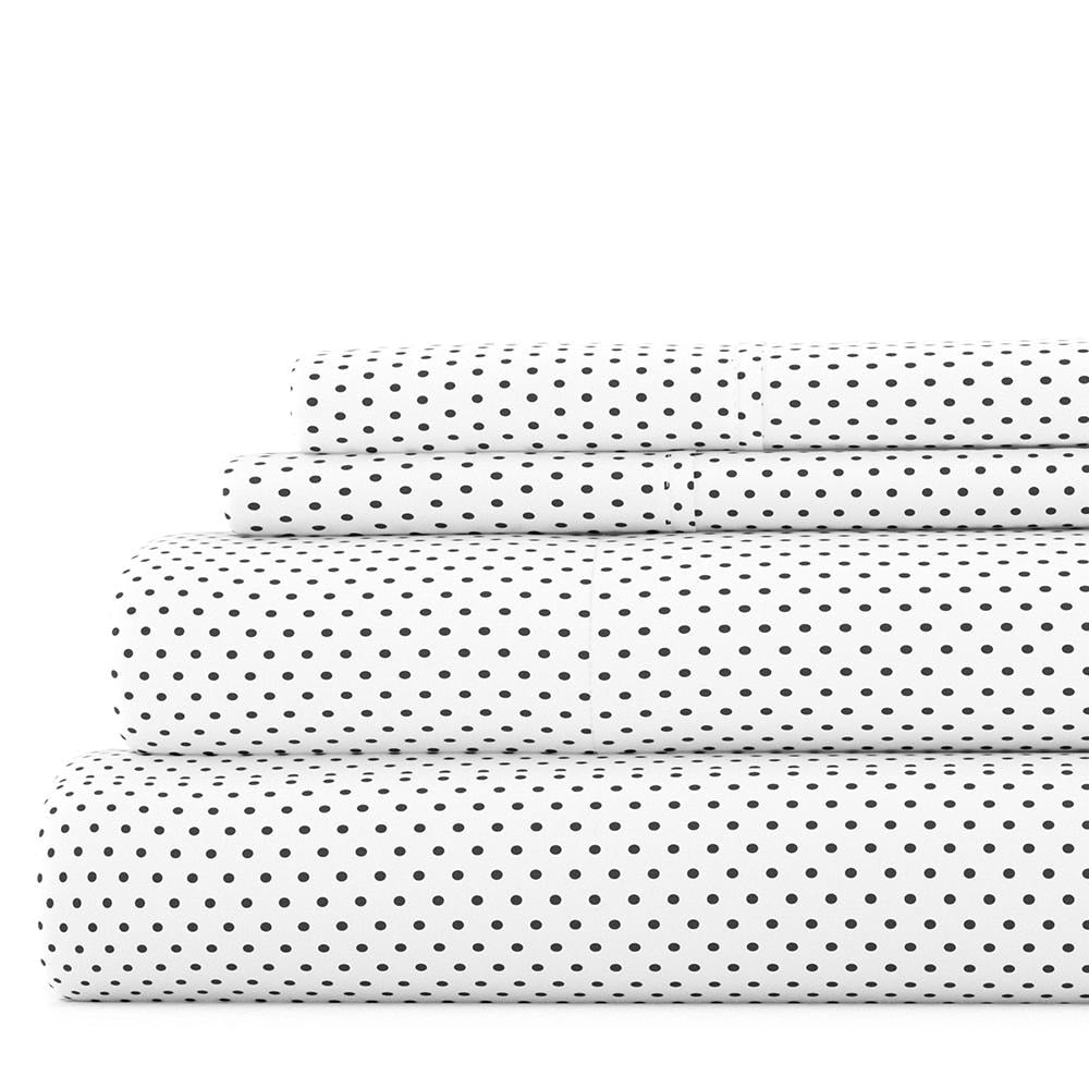 Becky Cameron Double Brushed Printed 4pc Deep Pocket Bedsheet Sets