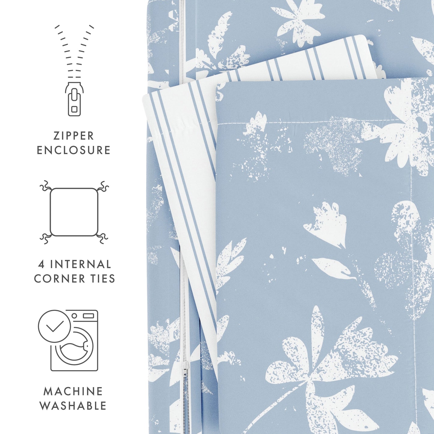 Becky Cameron Oversized Country Home 3 Piece Reversible Duvet Cover Set