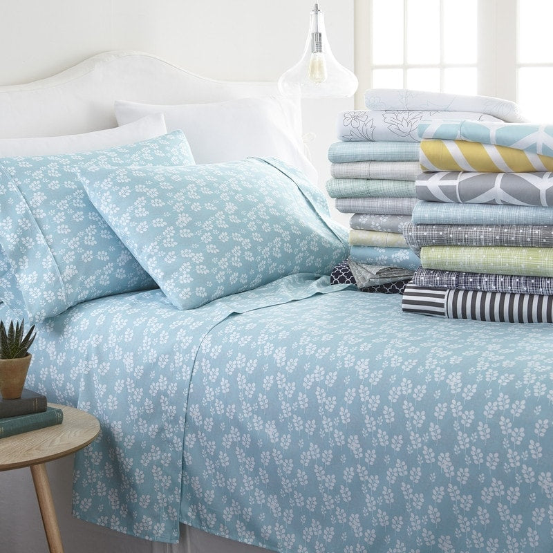 Becky Cameron Printed 4 Piece Deep Pocket Bed Sheets Set