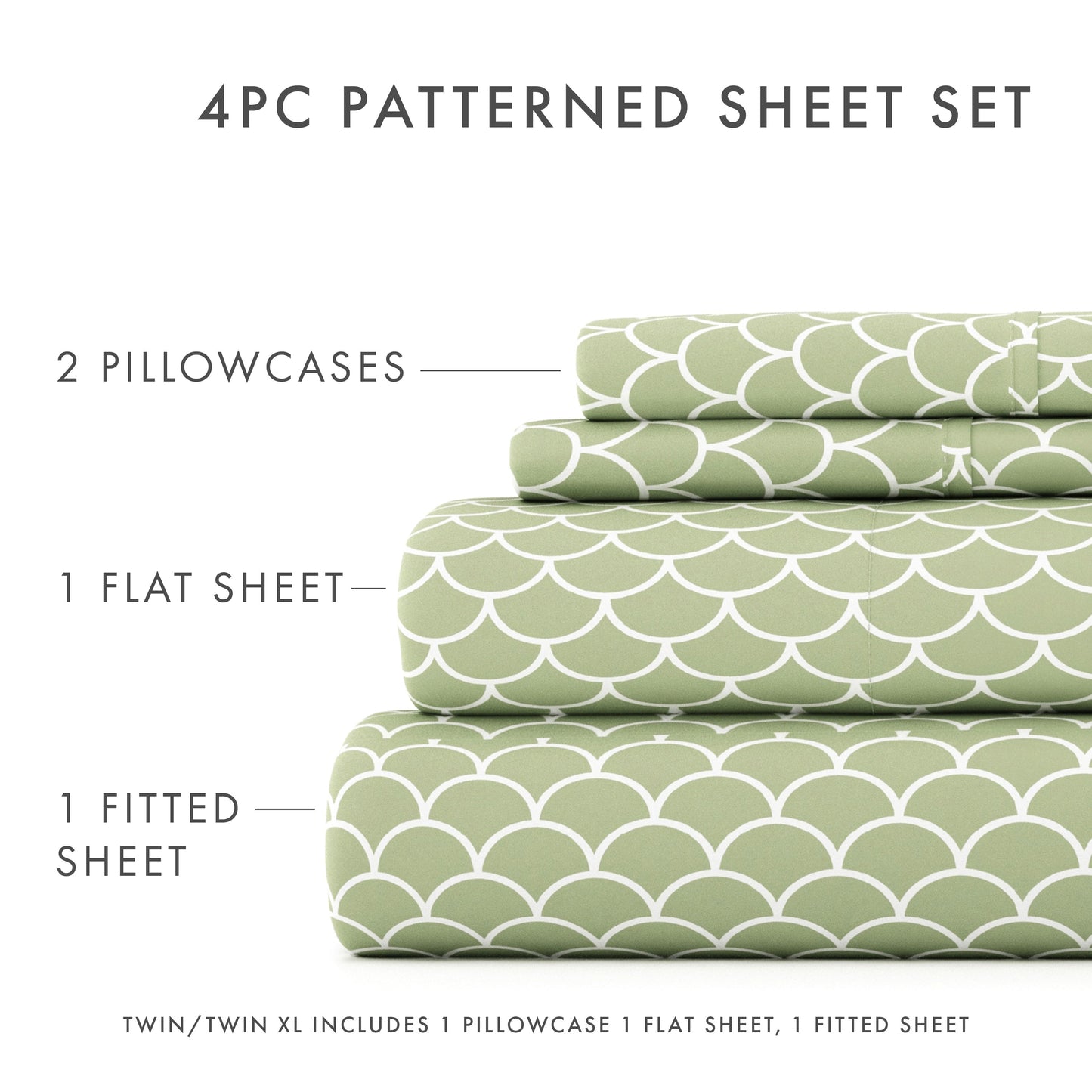Becky Cameron Ultra Soft Printed 4 Piece Deep Pocket Bed Sheet Set