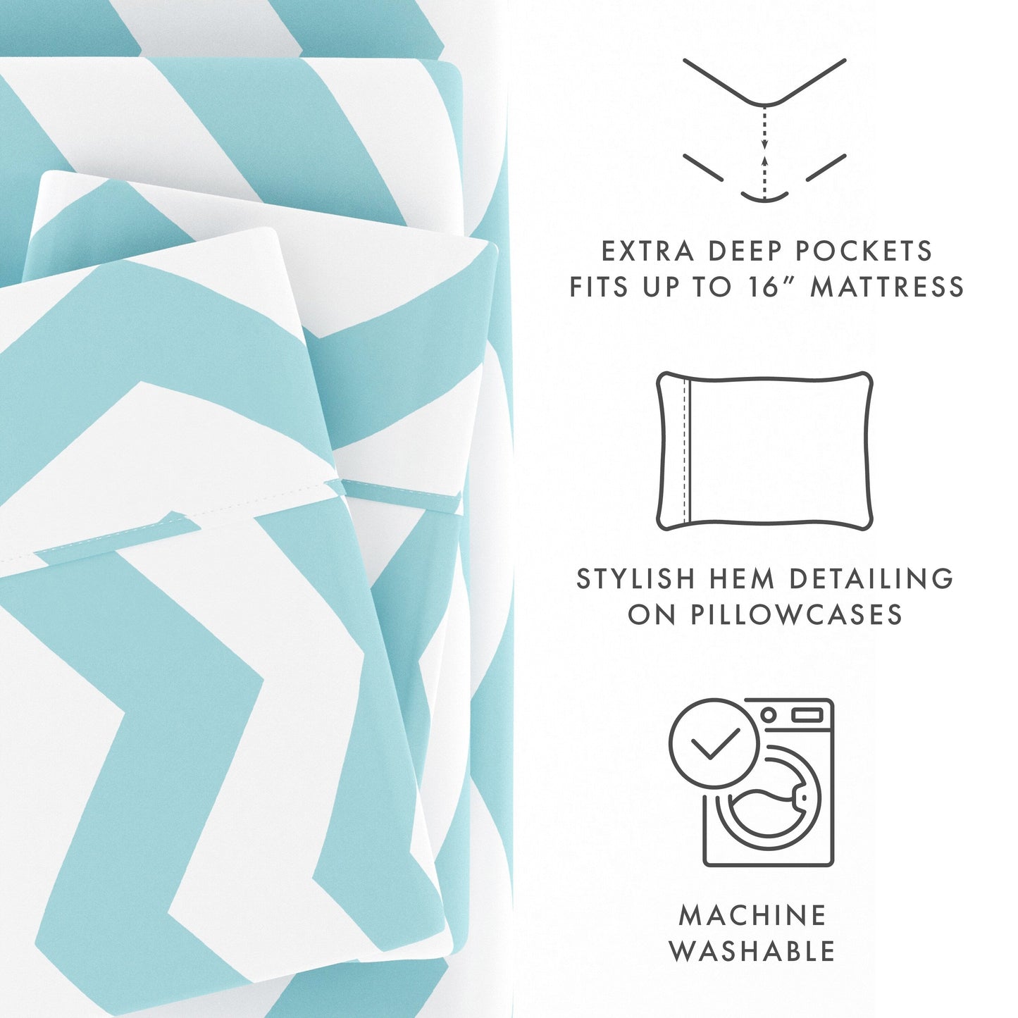 Becky Cameron Ultra Soft Printed 4 Piece Deep Pocket Bed Sheet Set