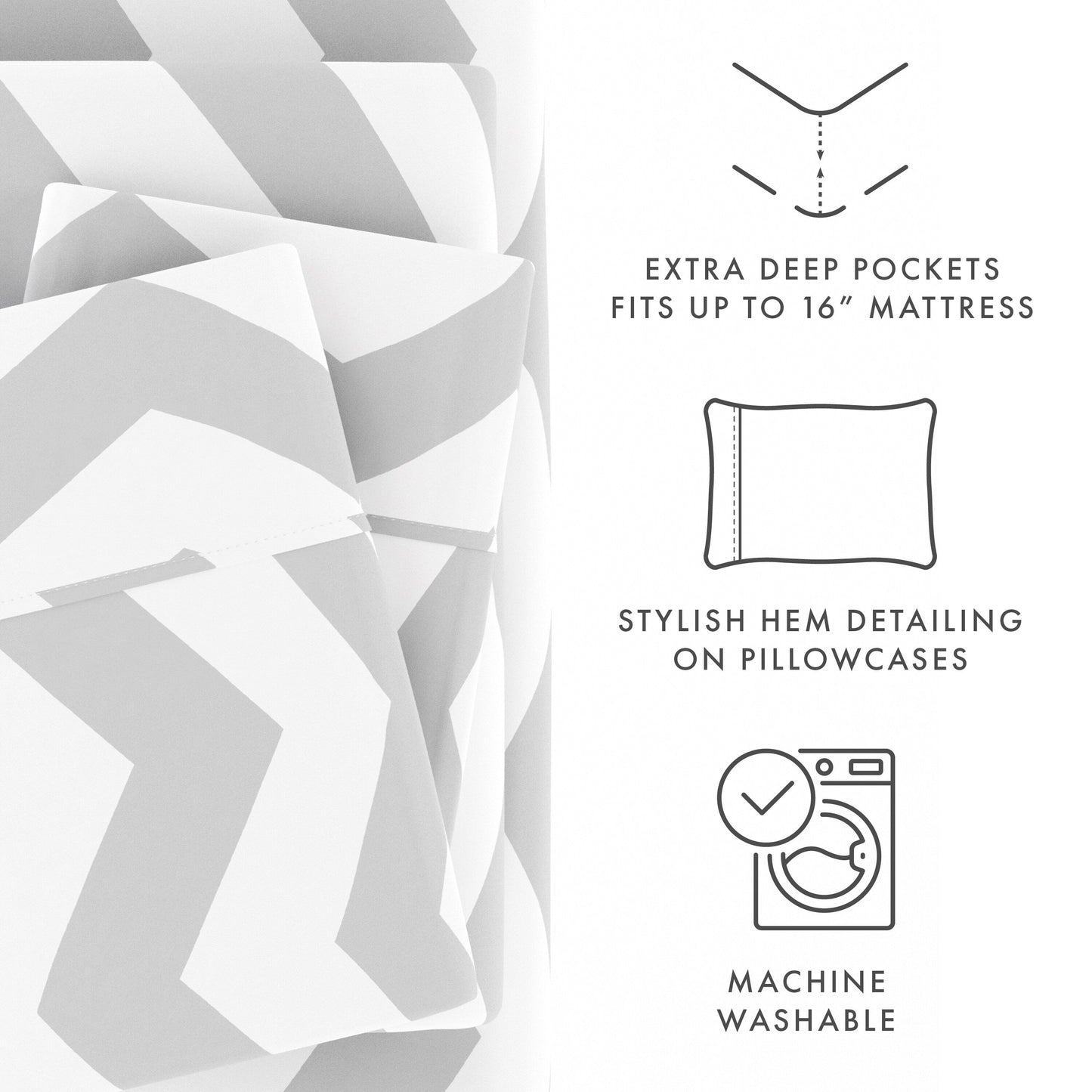 Becky Cameron Ultra Soft Printed 4 Piece Deep Pocket Bed Sheet Set