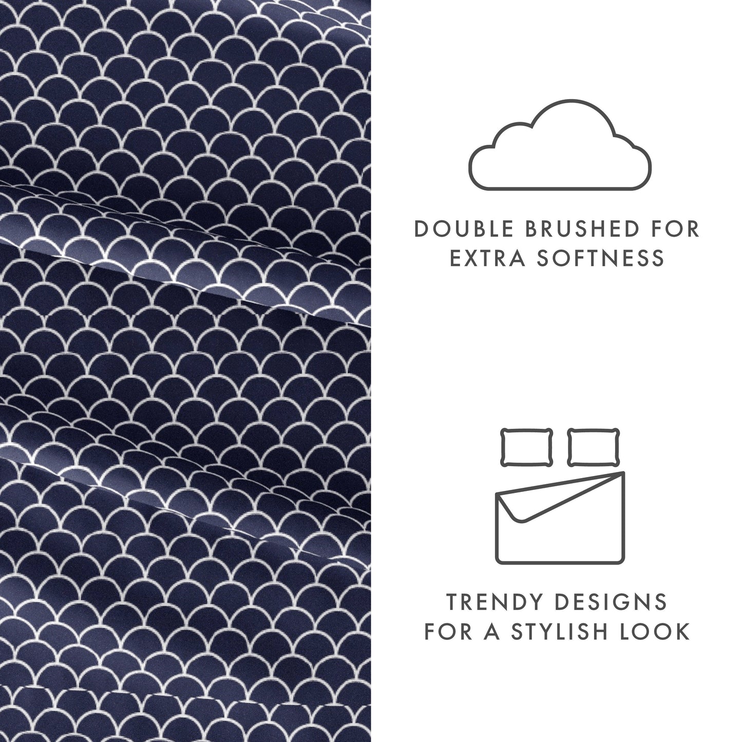 Becky Cameron Ultra Soft Printed 4 Piece Deep Pocket Bed Sheet Set
