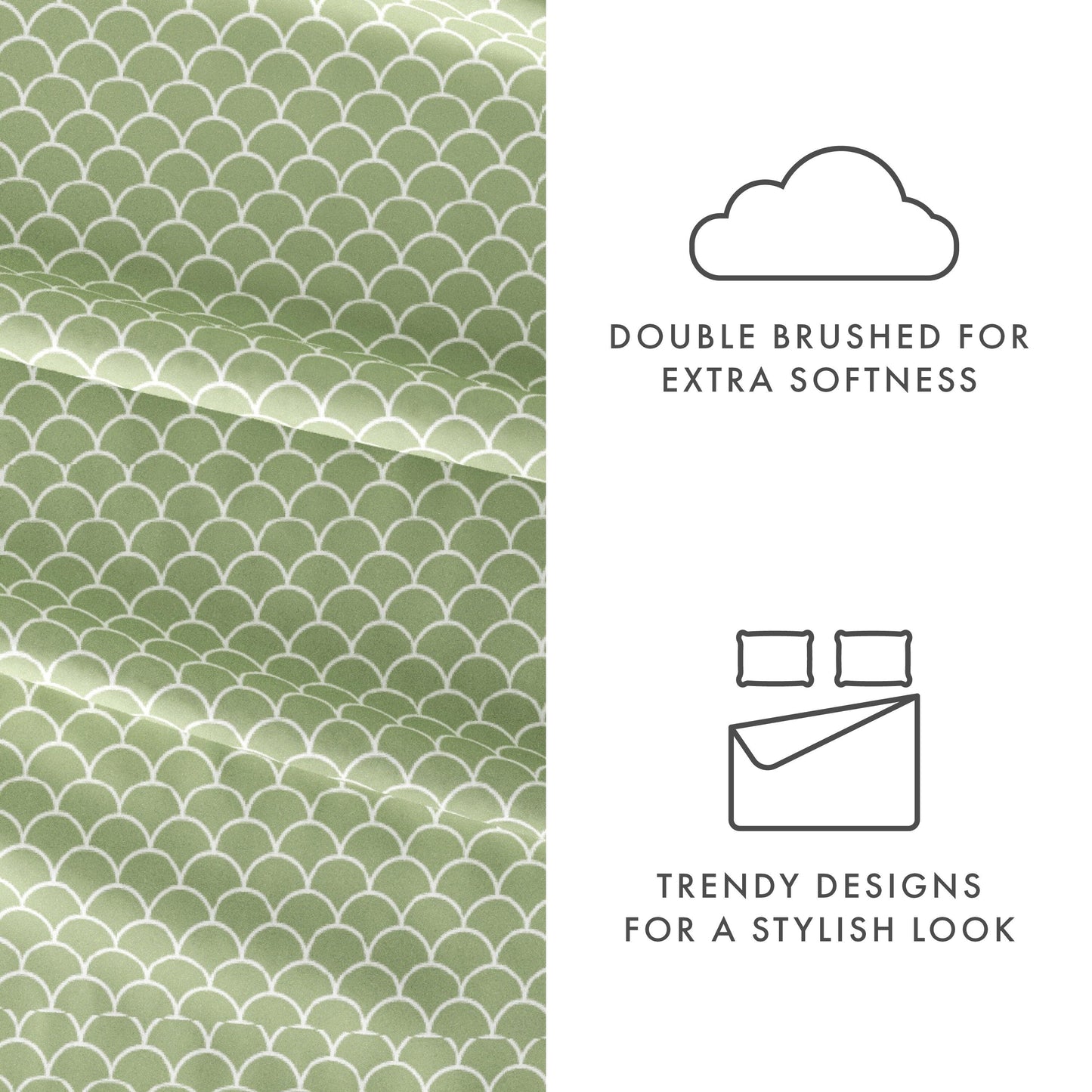 Becky Cameron Ultra Soft Printed 4 Piece Deep Pocket Bed Sheet Set