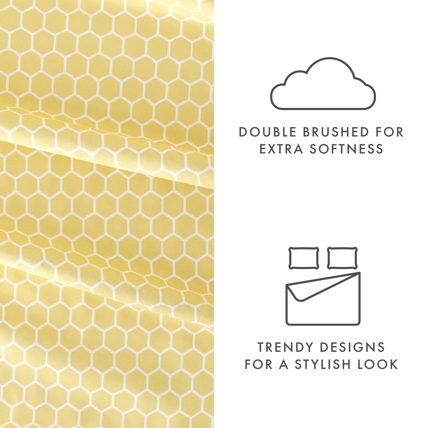 Becky Cameron Ultra Soft Printed 4-piece Deep Pocket Bed Sheet Set