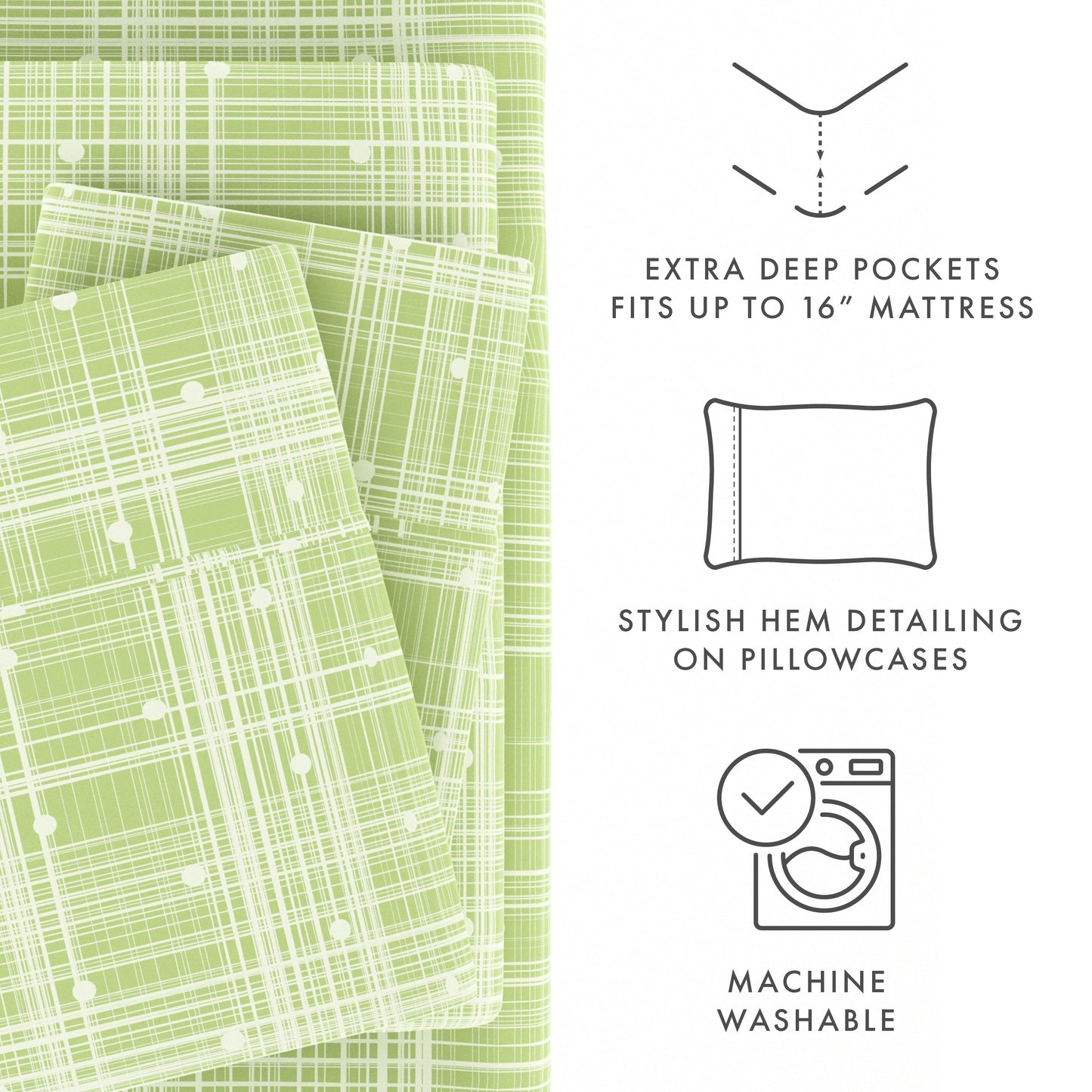 Becky Cameron Ultra Soft Printed 4-piece Deep Pocket Bed Sheet Set