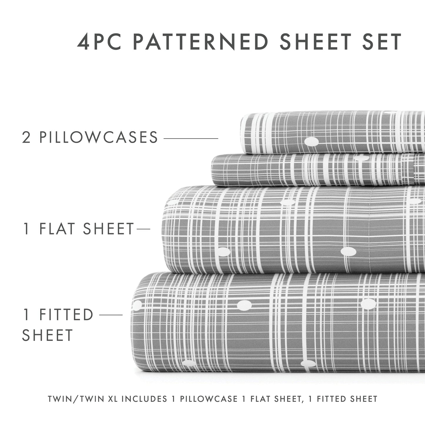 Becky Cameron Ultra Soft Printed 4-piece Deep Pocket Bed Sheet Set