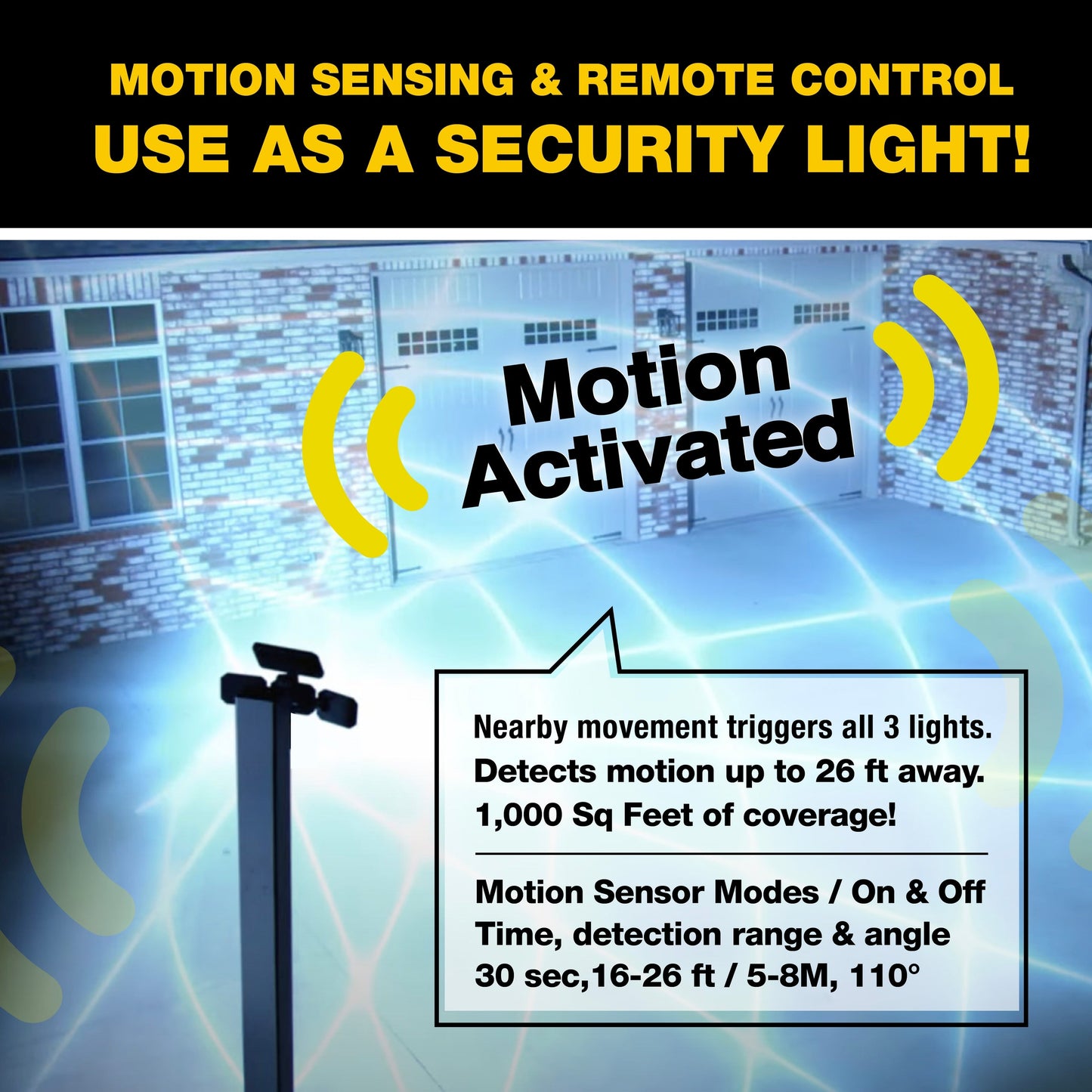 Bell + Howell Bionic Floodlight Max Motion Sensor Outdoor Solar Light