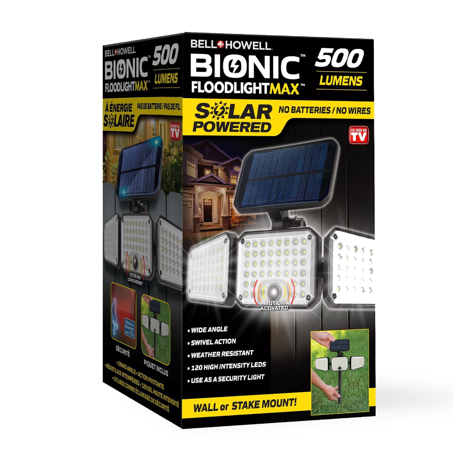 Bell + Howell Bionic Floodlight Max Motion Sensor Outdoor Solar Light