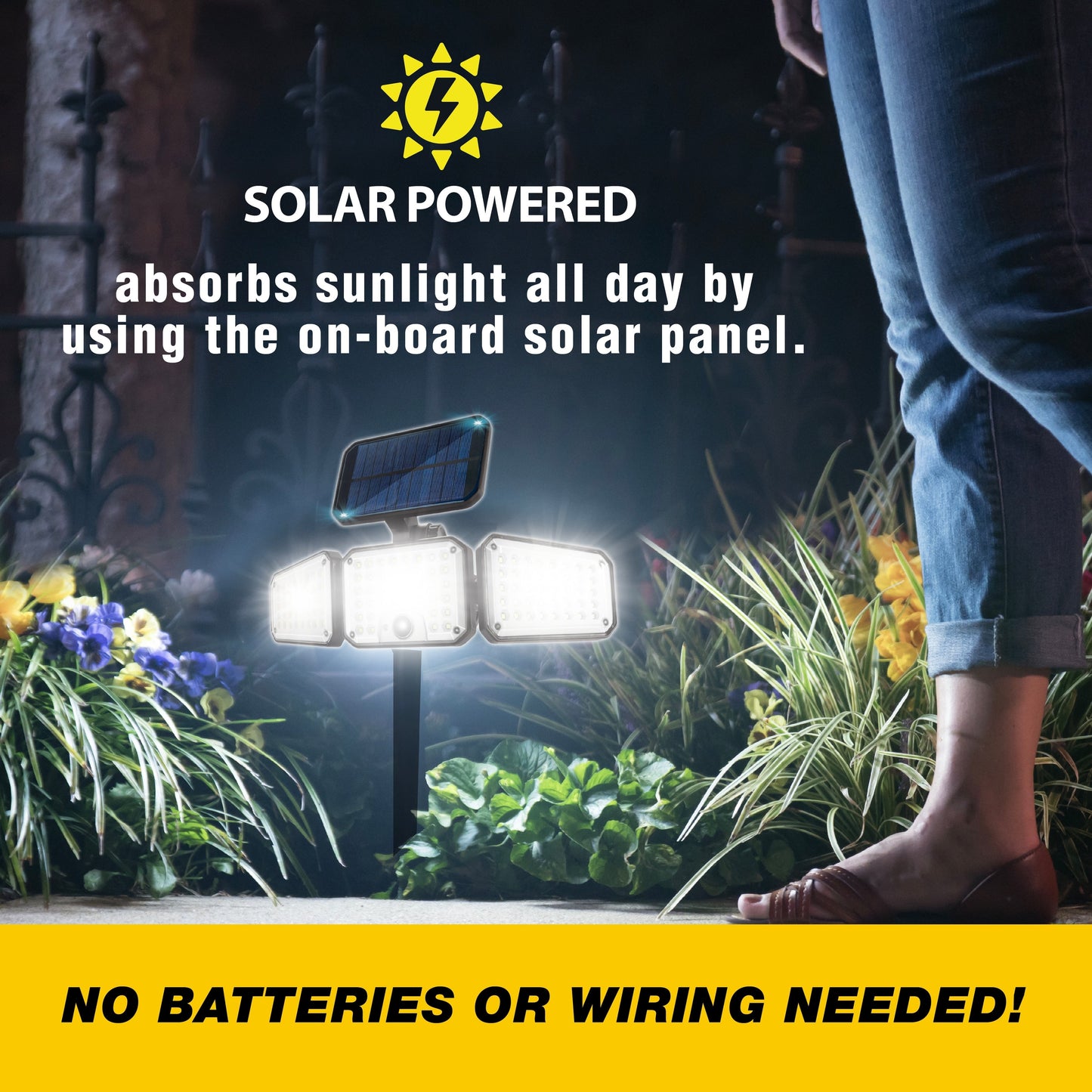 Bell + Howell Bionic Floodlight Max Motion Sensor Outdoor Solar Light