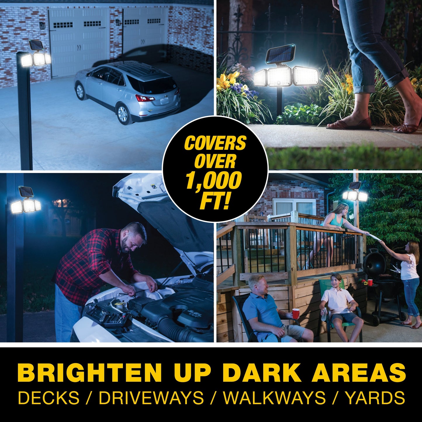 Bell + Howell Bionic Floodlight Max Motion Sensor Outdoor Solar Light