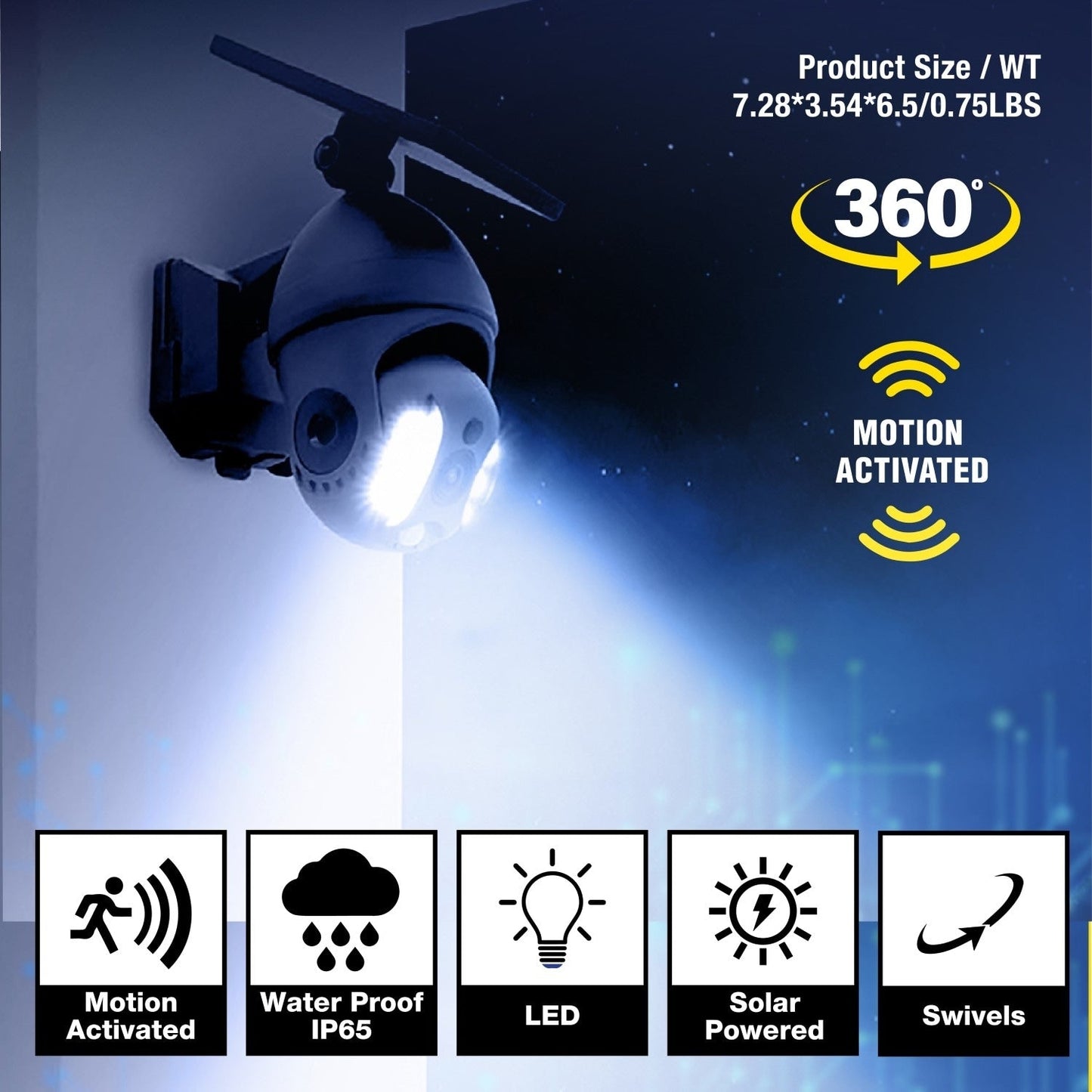Bell + Howell Bionic Spotlight Extreme Motion Sensor Outdoor Solar Light