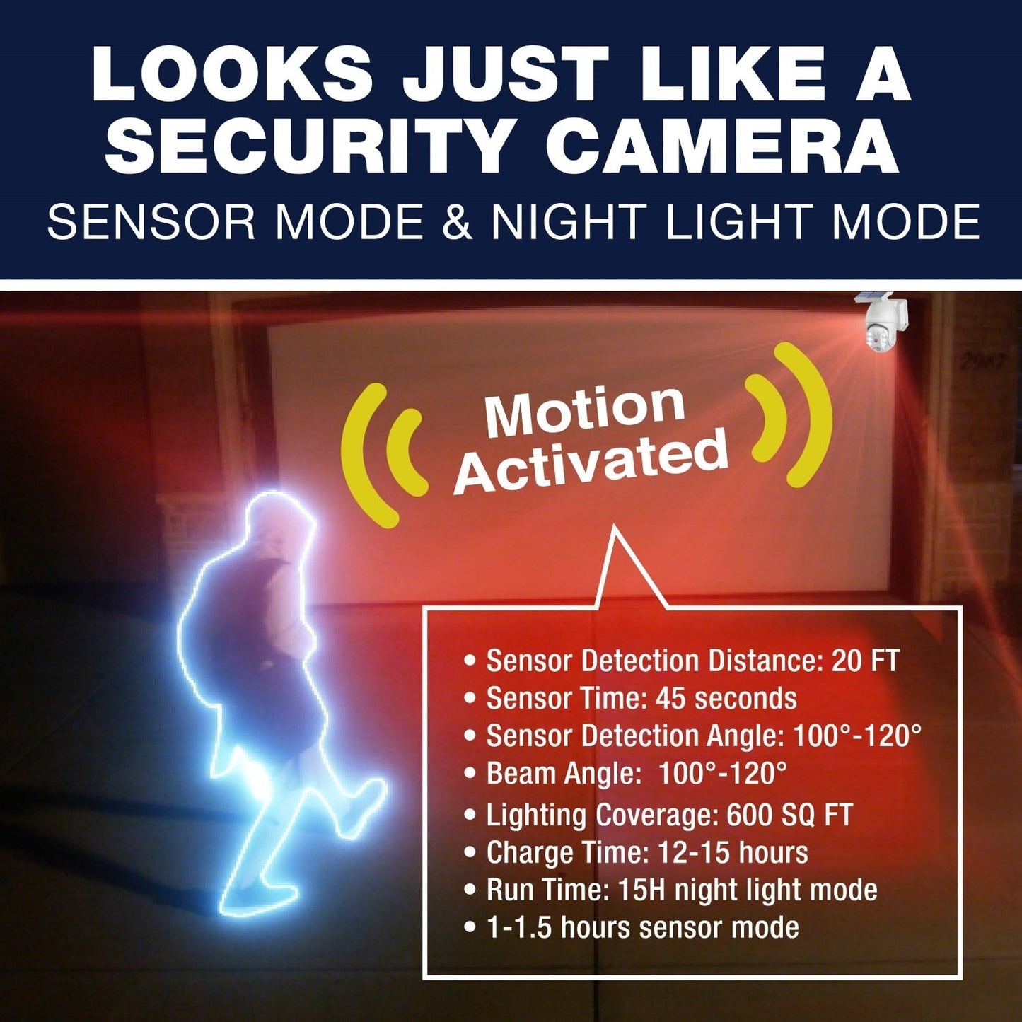 Bell + Howell Bionic Spotlight Extreme Motion Sensor Outdoor Solar Light