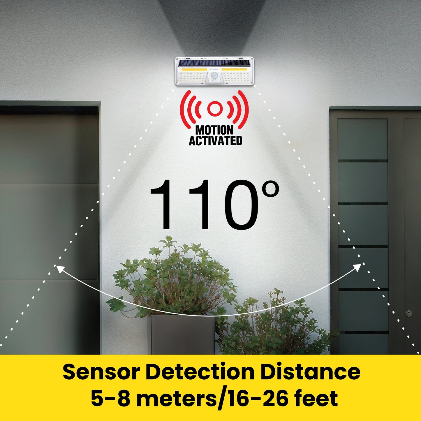 Bell + Howell Solar Bionic Outdoor with Motion Sensor XL Wall Light