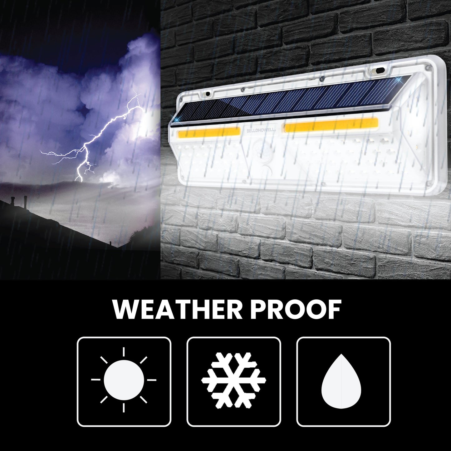 Bell + Howell Solar Bionic Outdoor with Motion Sensor XL Wall Light