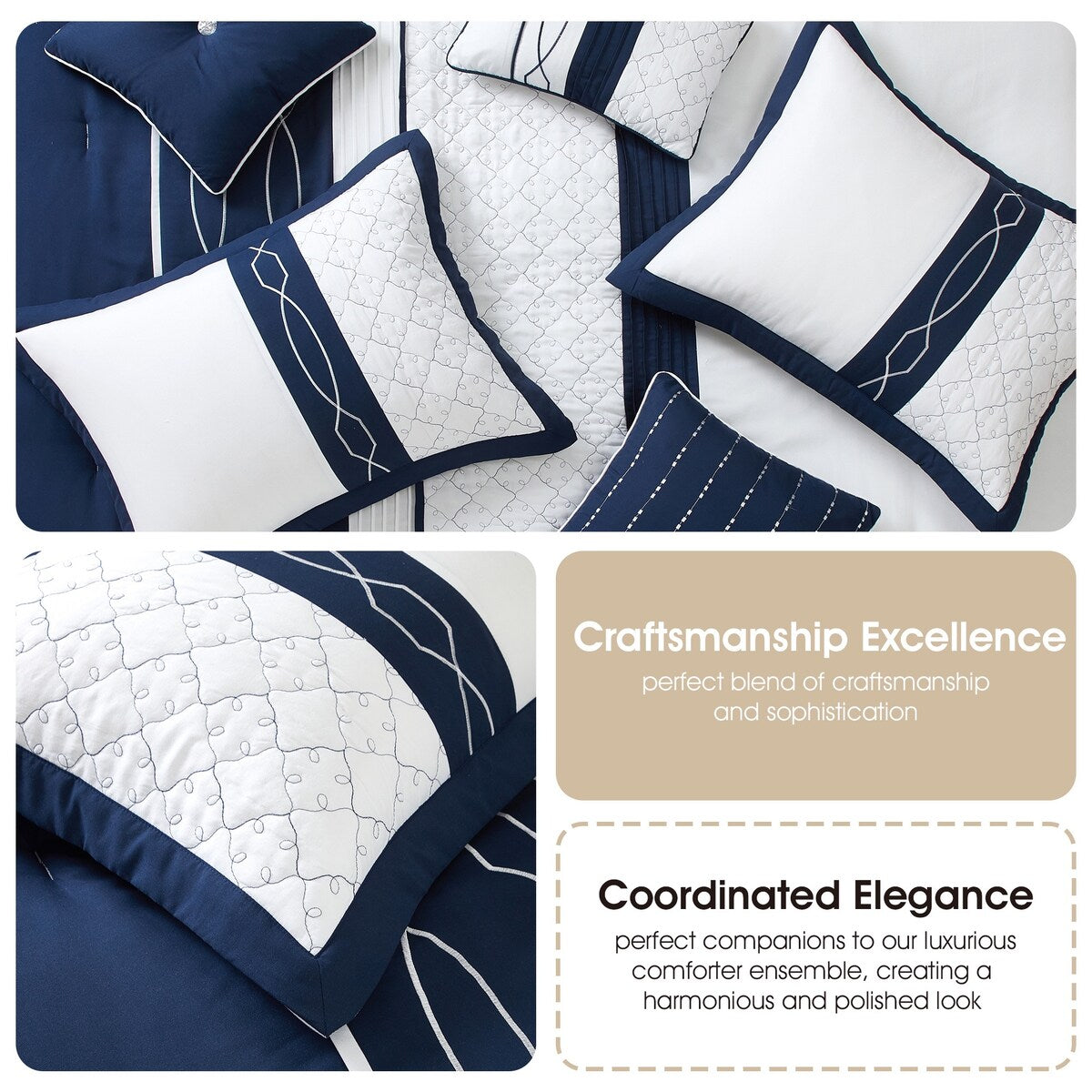 Bellerose 7 Piece Modern Geometric Comforter Set