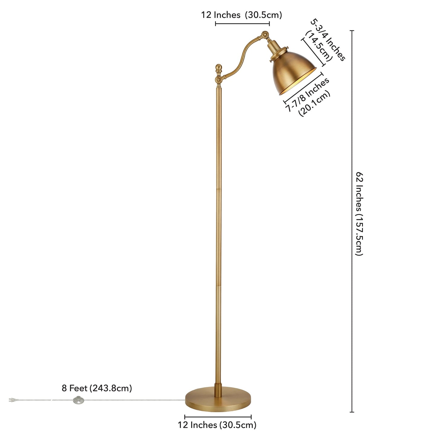 Beverly 65 Tall Floor Lamp with Metal Shade