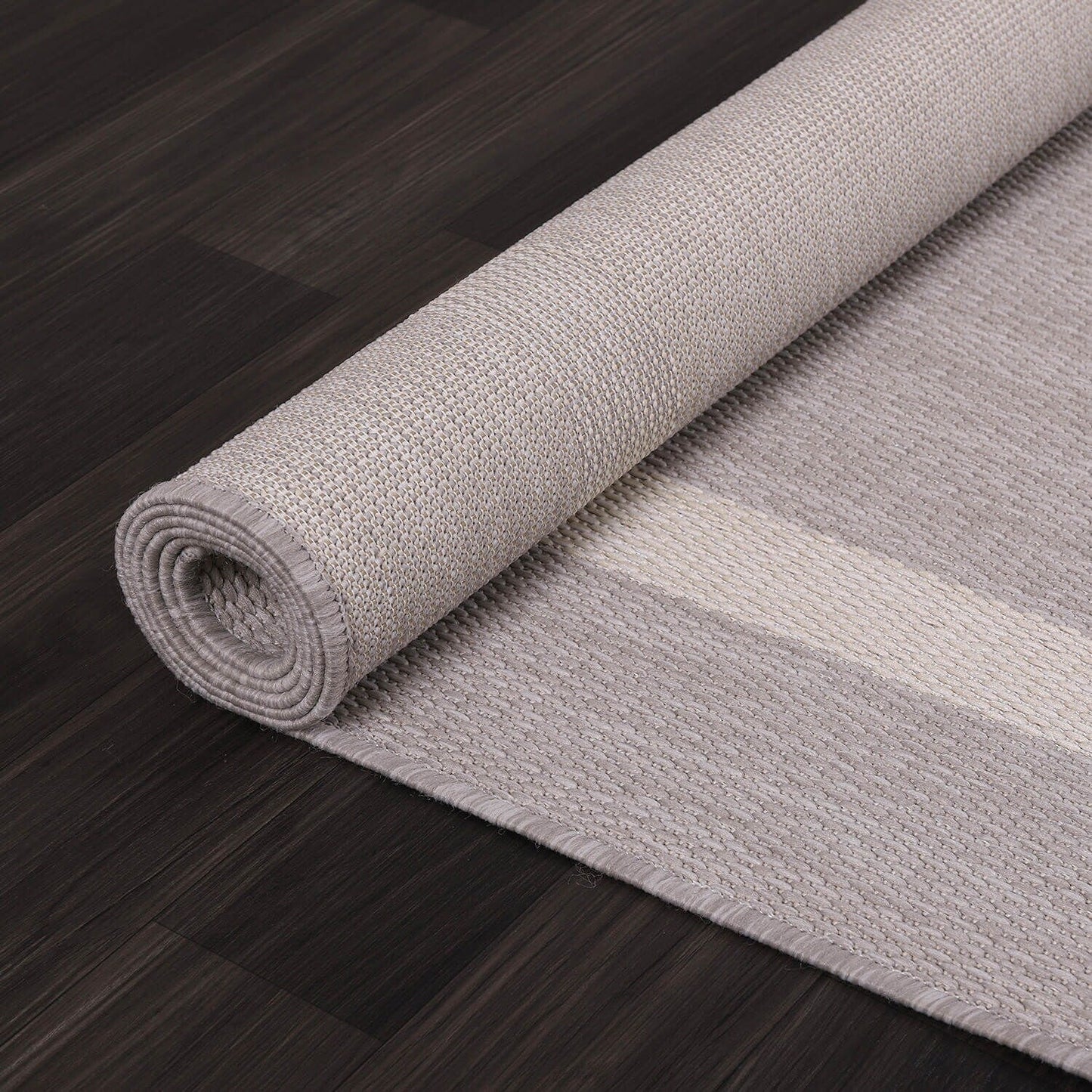 Beverly Rug Modern Bordered Indoor Outdoor Rug, Outside Carpet for Patio, Deck, Porch