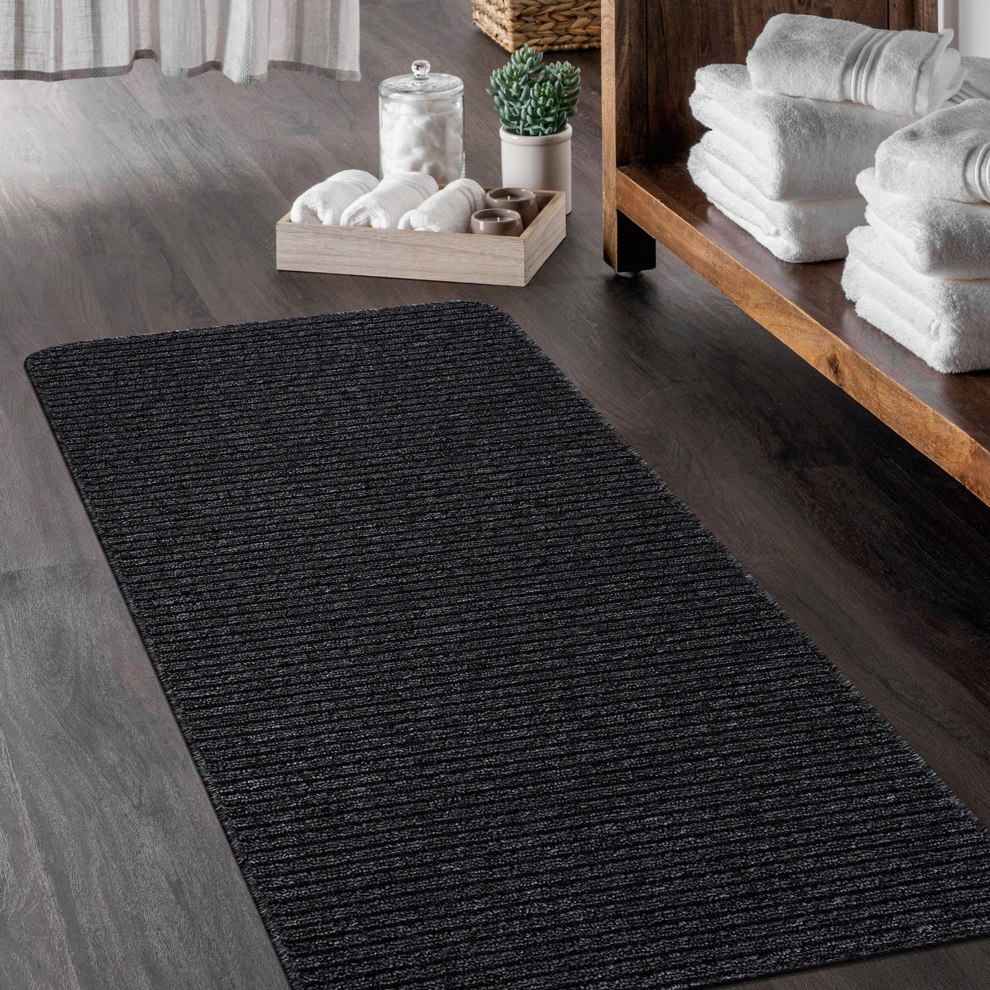 Beverly Rug Non Slip Washable Kitchen Rugs and Mats 2 Piece Set, 48x20 + 30x20