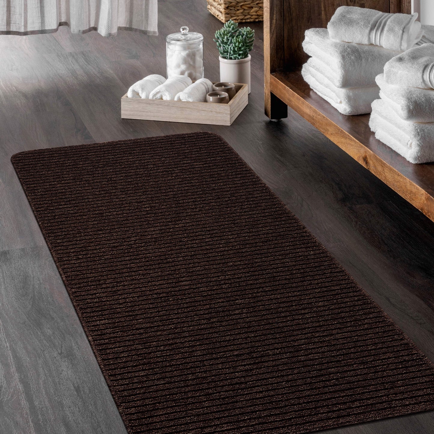 Beverly Rug Non Slip Washable Kitchen Rugs and Mats 2 Piece Set, 48x20 + 30x20