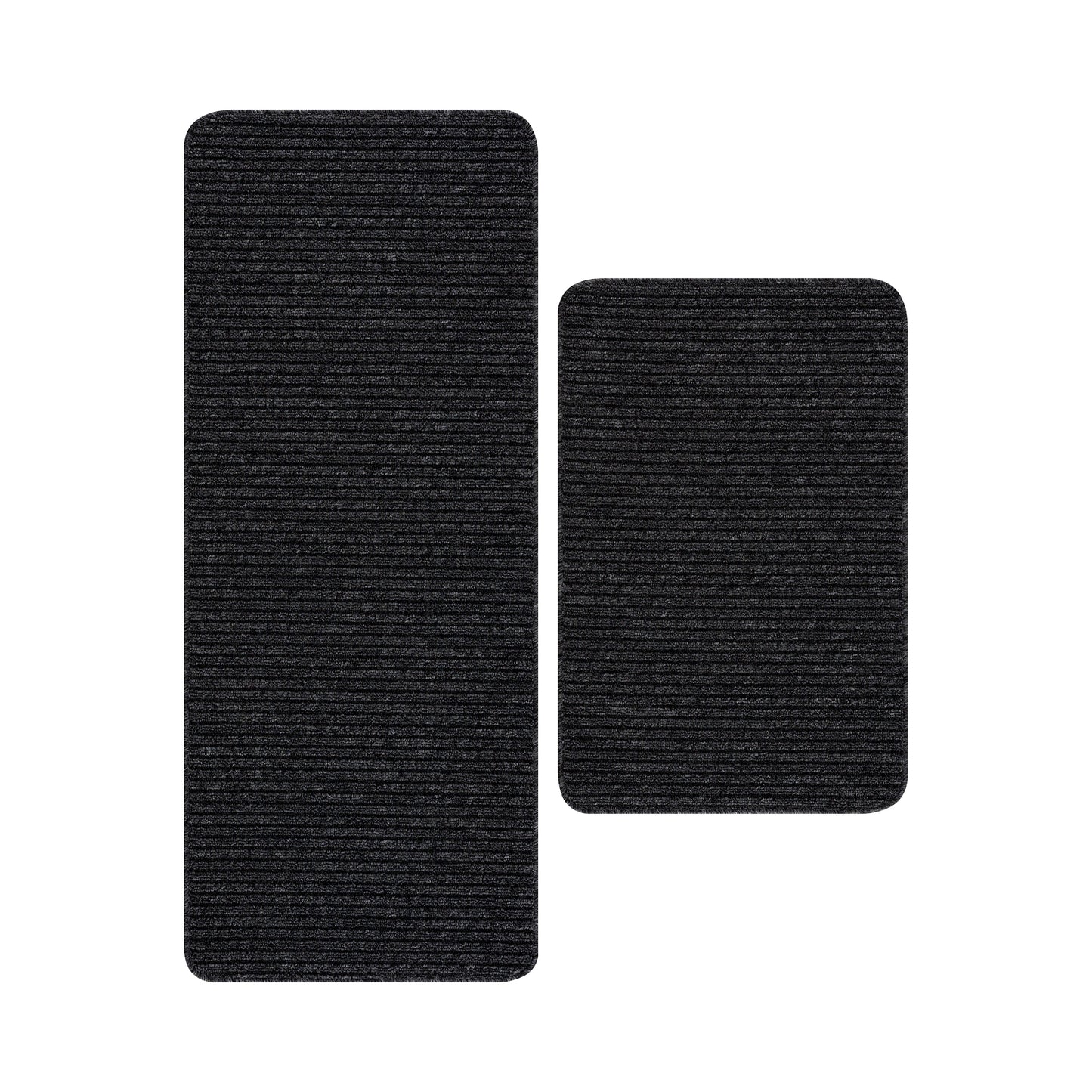 Beverly Rug Non Slip Washable Kitchen Rugs and Mats 2 Piece Set, 48x20 + 30x20