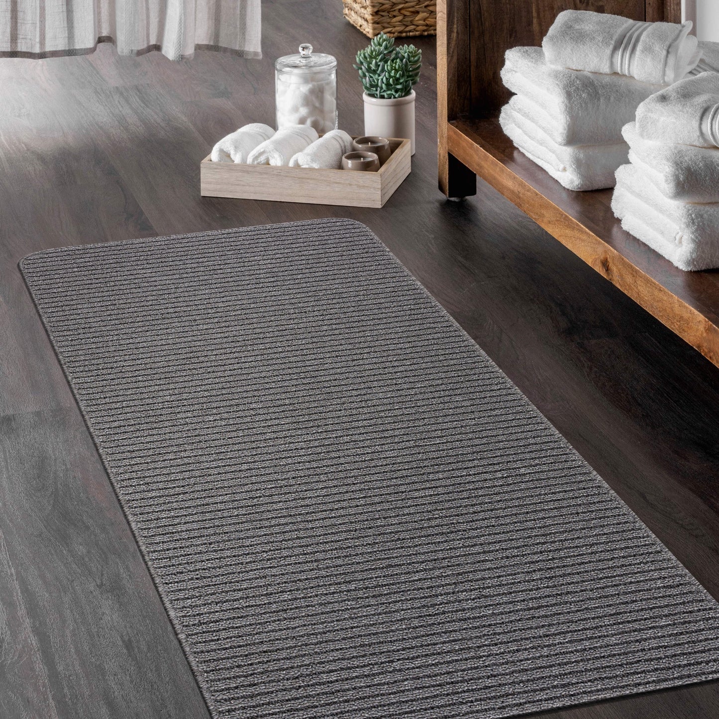 Beverly Rug Non Slip Washable Kitchen Rugs and Mats 2 Piece Set, 48x20 + 30x20
