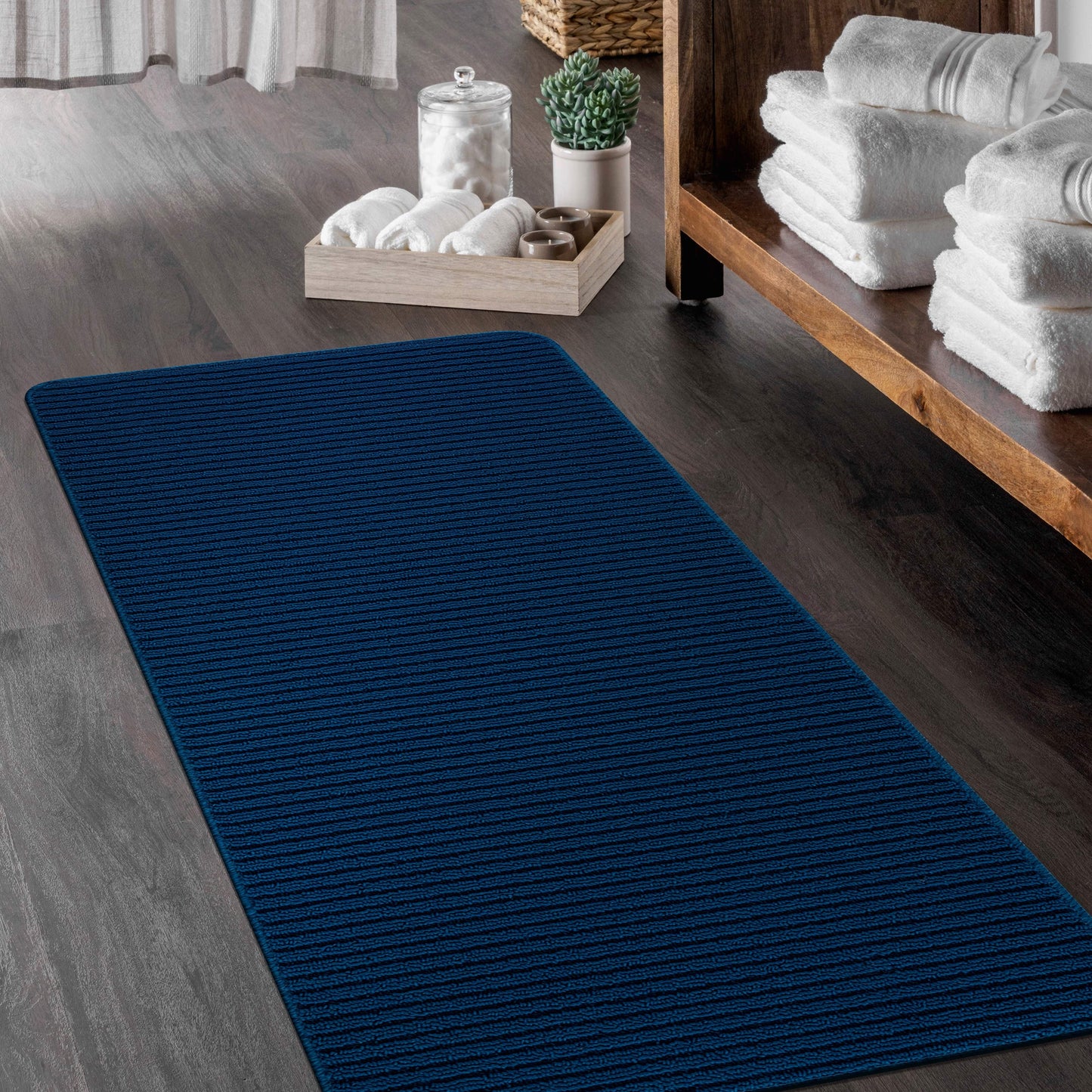 Beverly Rug Non Slip Washable Kitchen Rugs and Mats 2 Piece Set, 48x20 + 30x20