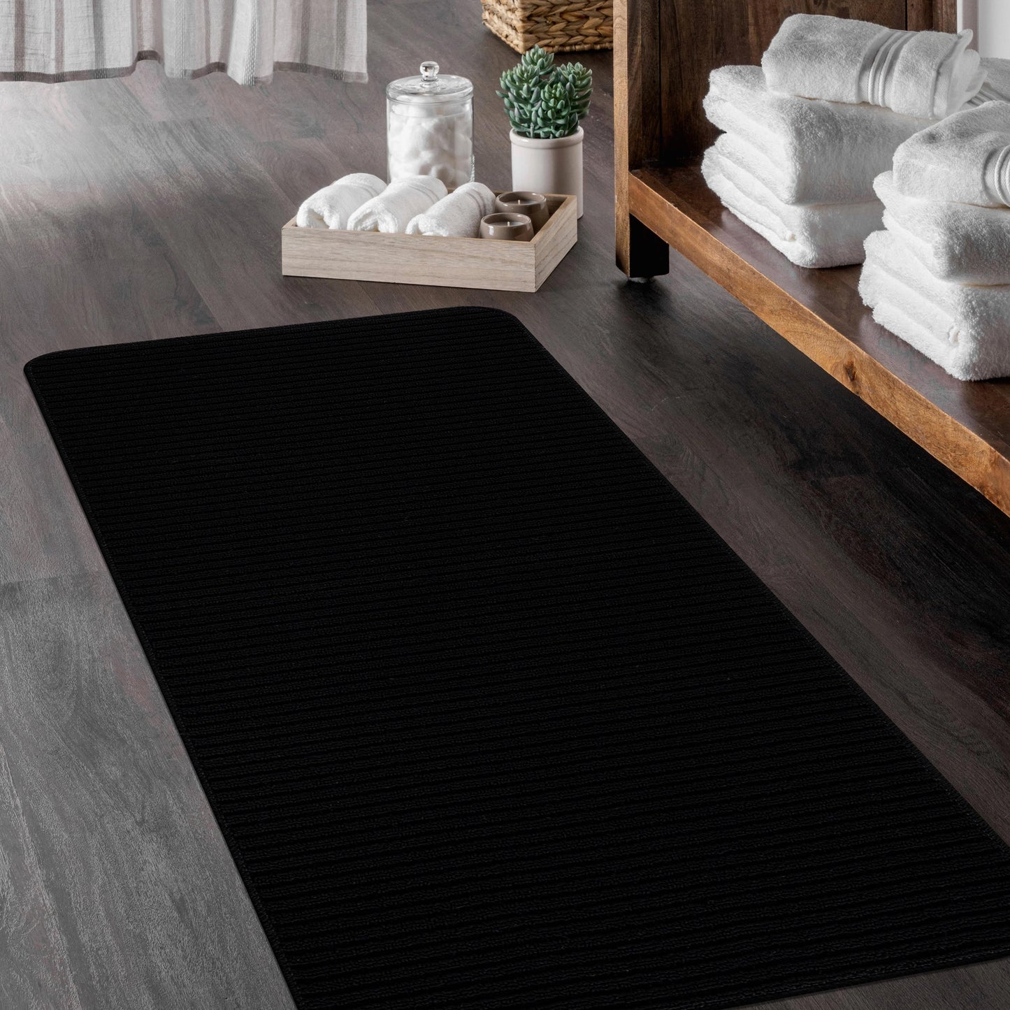 Beverly Rug Non Slip Washable Kitchen Rugs and Mats 2 Piece Set, 48x20 + 30x20