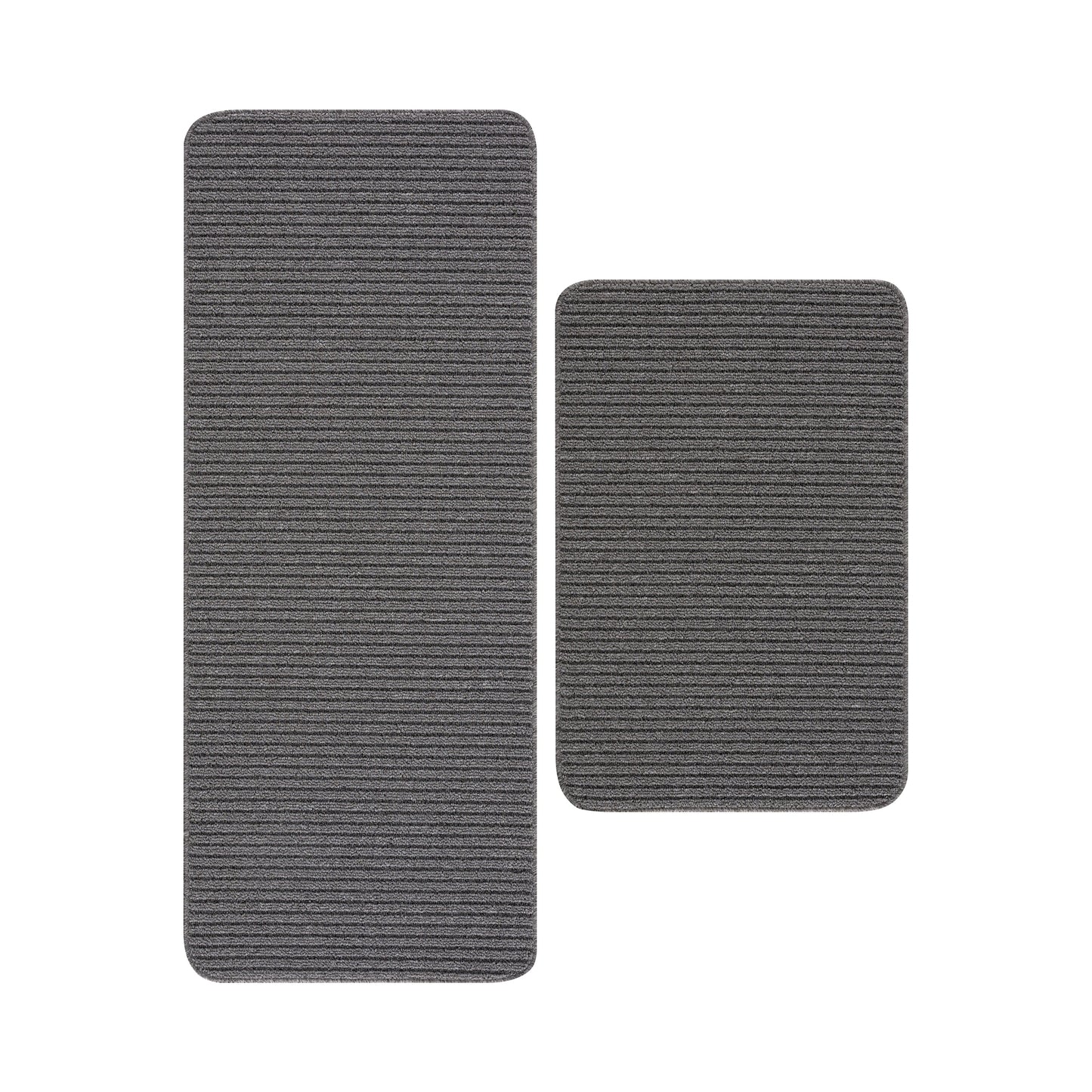 Beverly Rug Non Slip Washable Kitchen Rugs and Mats 2 Piece Set, 48x20 + 30x20