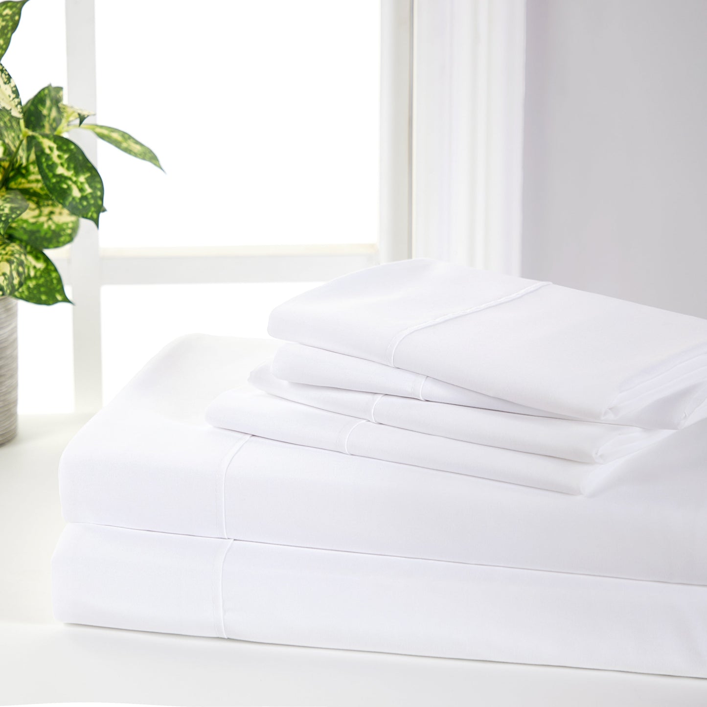 Bibb Home 2000 Count 6-Piece Rayon from Bamboo Sheet Set