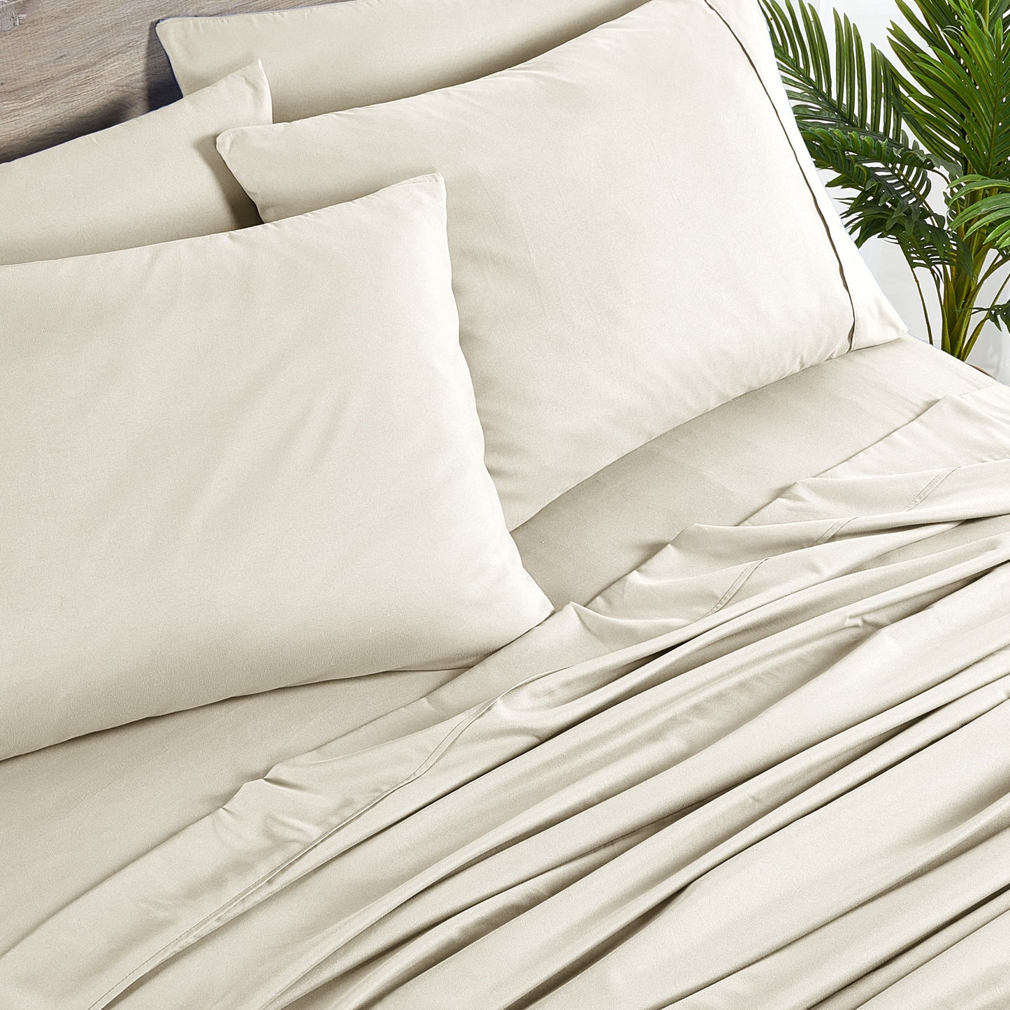 Bibb Home 2000 Count 6-Piece Rayon from Bamboo Sheet Set