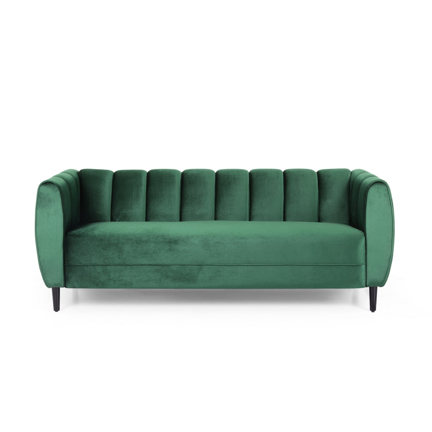 Canapé 3 places en velours moderne Bobran par Christopher Knight Home - 30,00 P x 83,25 L x 30,25 H