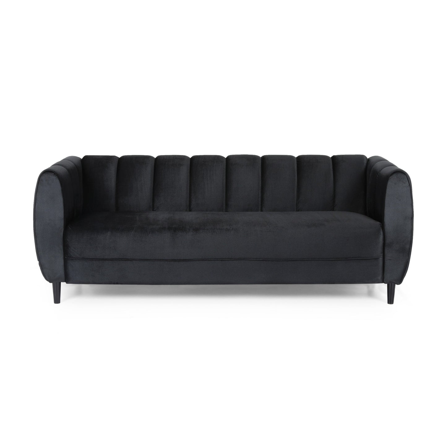 Canapé 3 places en velours moderne Bobran par Christopher Knight Home - 30,00 P x 83,25 L x 30,25 H