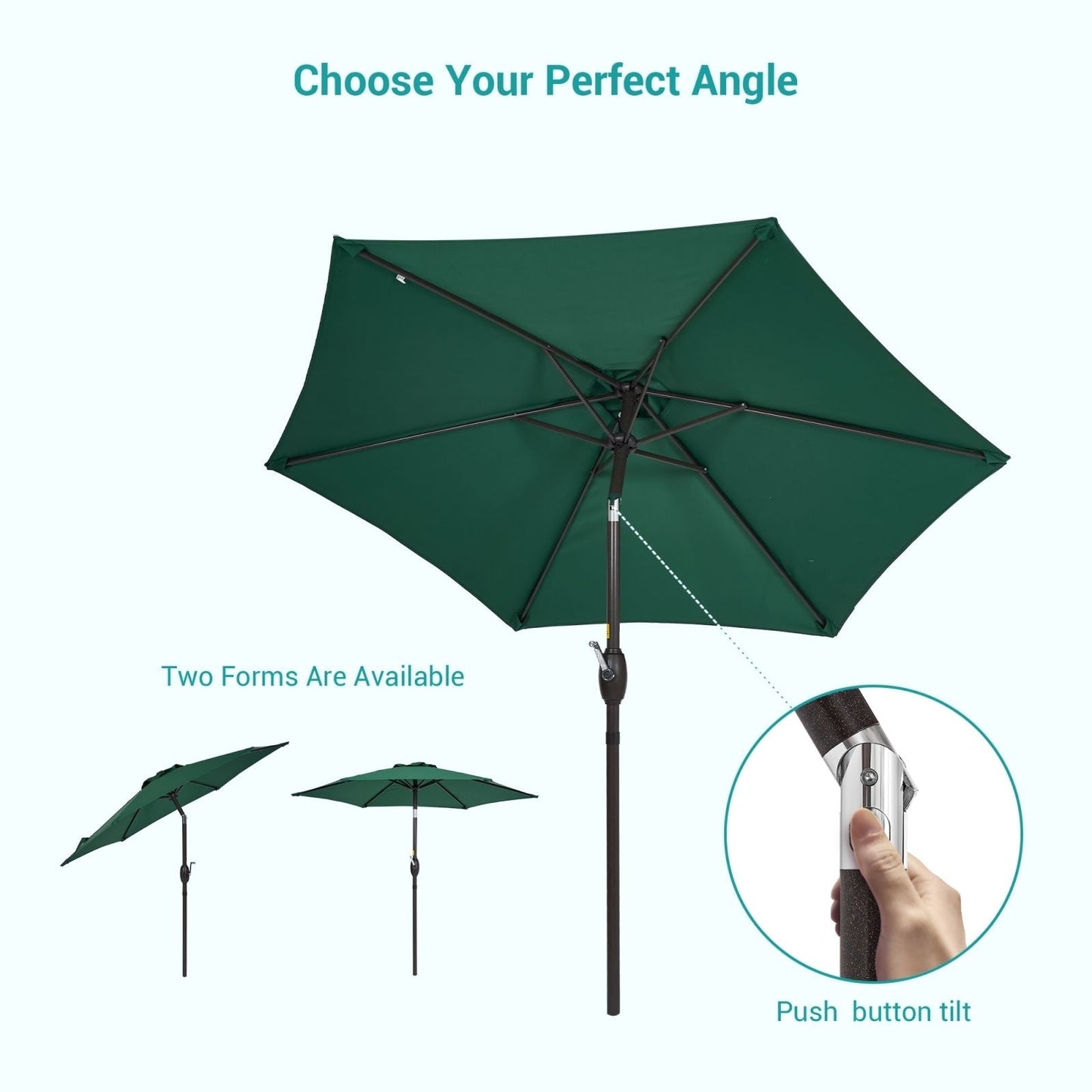 Bonosuki 7.5-foot Waterproof Sunshade Canopy Patio Umbrella