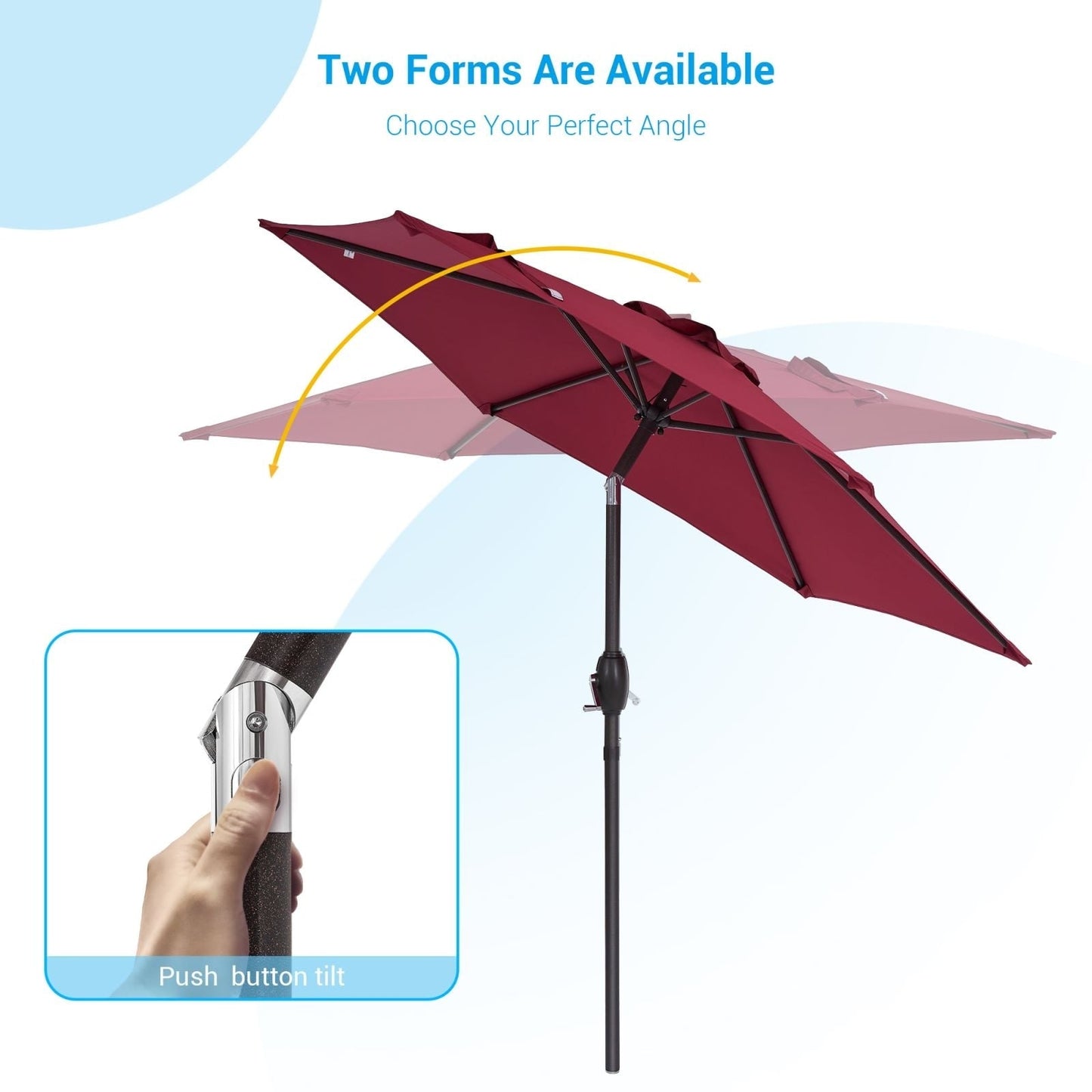 Bonosuki 7.5-foot Waterproof Sunshade Canopy Patio Umbrella