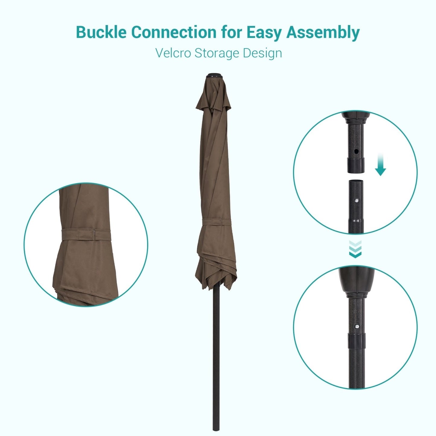 Bonosuki 7.5-foot Waterproof Sunshade Canopy Patio Umbrella
