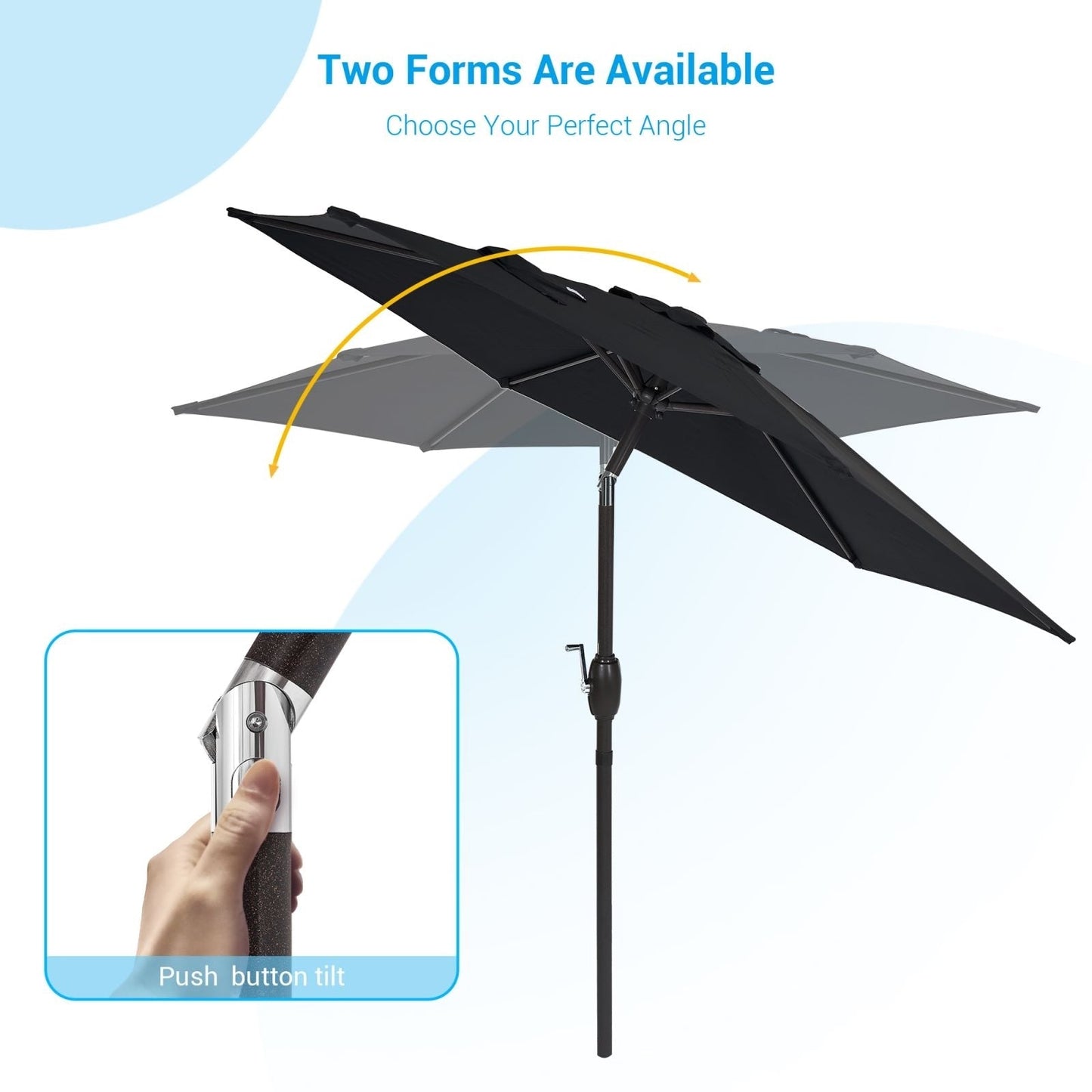 Bonosuki 7.5-foot Waterproof Sunshade Canopy Patio Umbrella