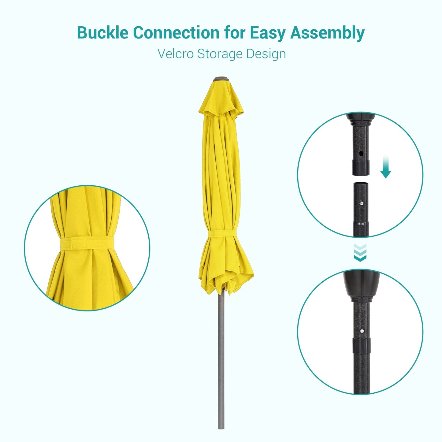 Bonosuki 7.5-foot Waterproof Sunshade Canopy Patio Umbrella