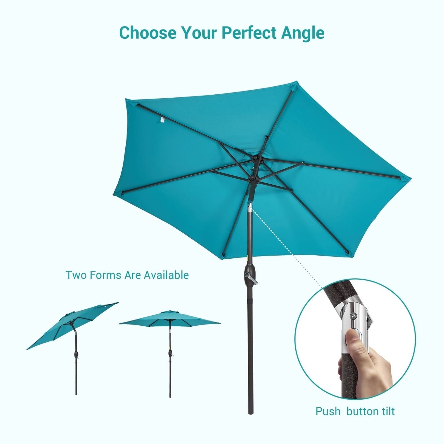 Bonosuki 7.5-foot Waterproof Sunshade Canopy Patio Umbrella