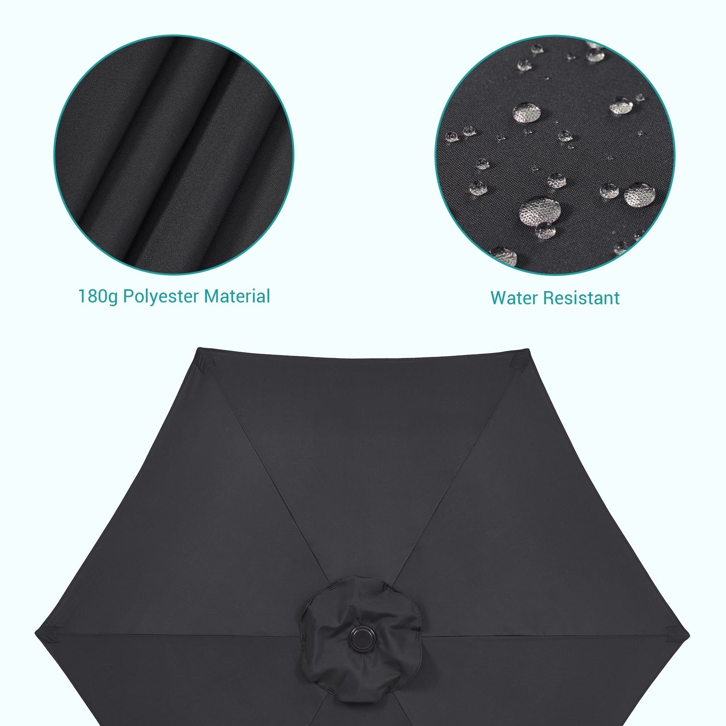 Bonosuki 7.5-foot Waterproof Sunshade Canopy Patio Umbrella