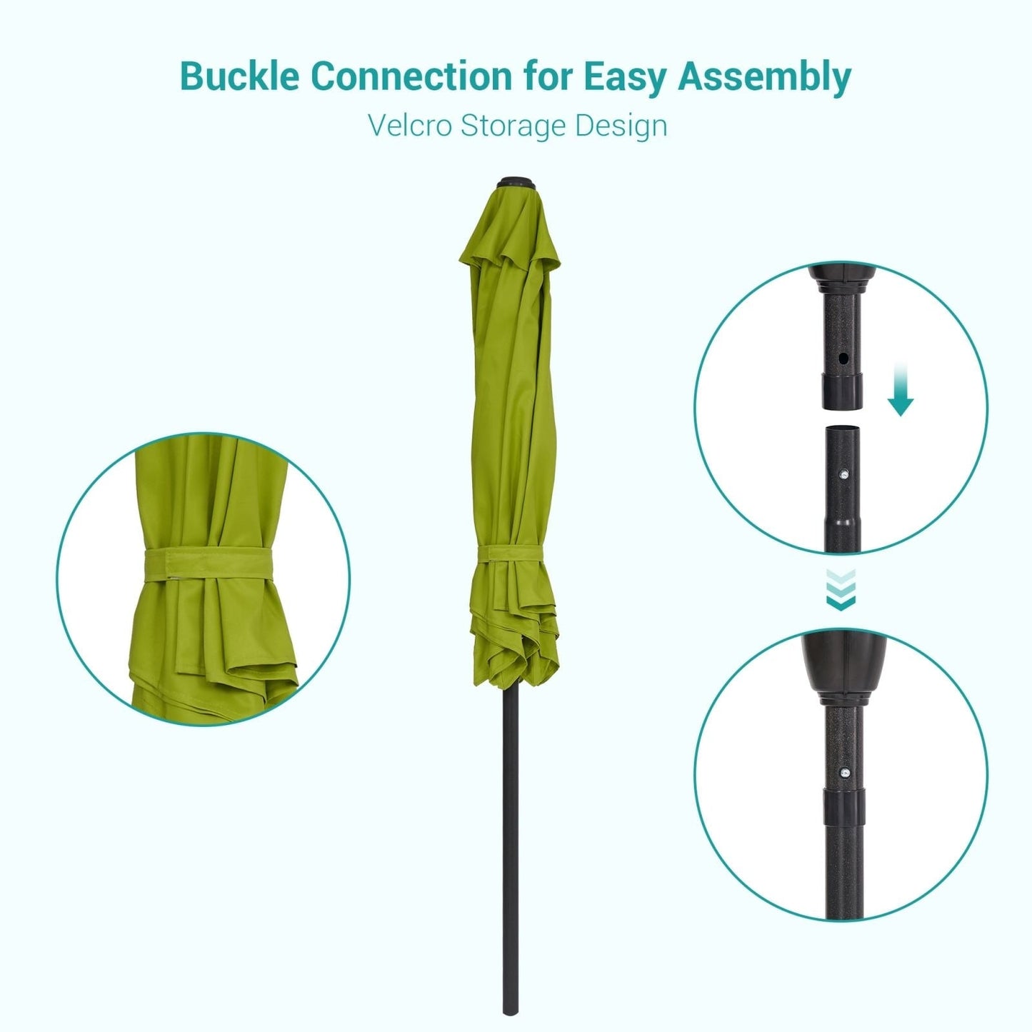 Bonosuki 7.5-foot Waterproof Sunshade Canopy Patio Umbrella