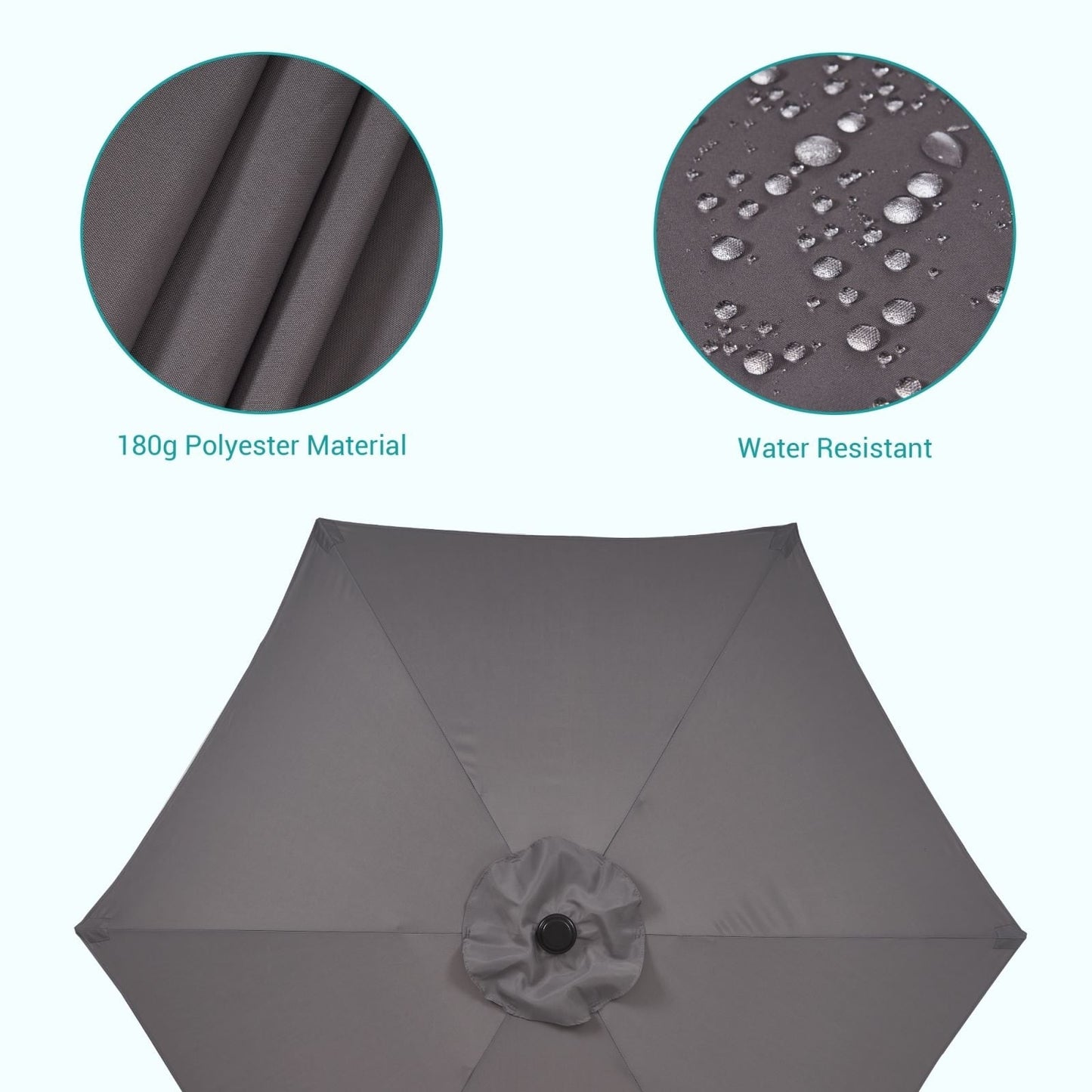 Bonosuki 7.5-foot Waterproof Sunshade Canopy Patio Umbrella